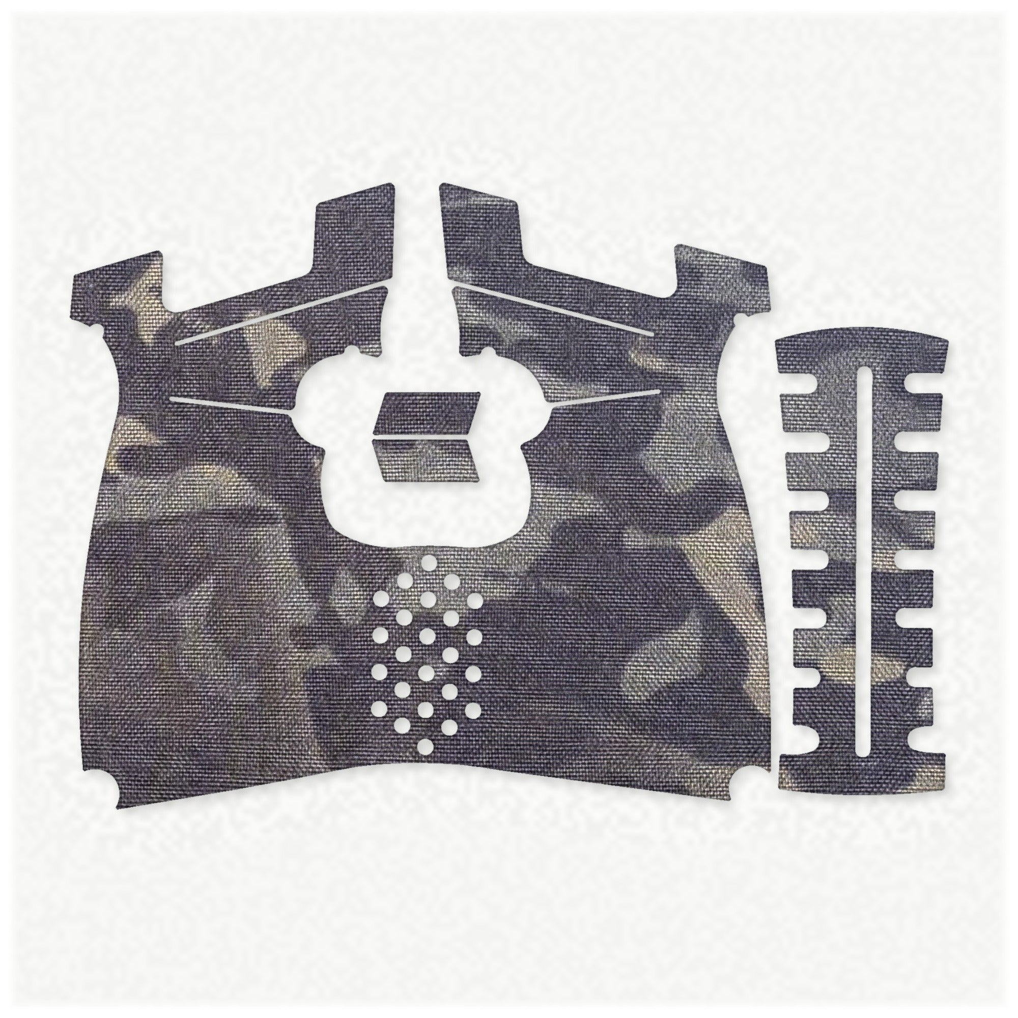Kimber R7 Mako (Carbon Compact) grip wrap kit outline, MultiCam Black