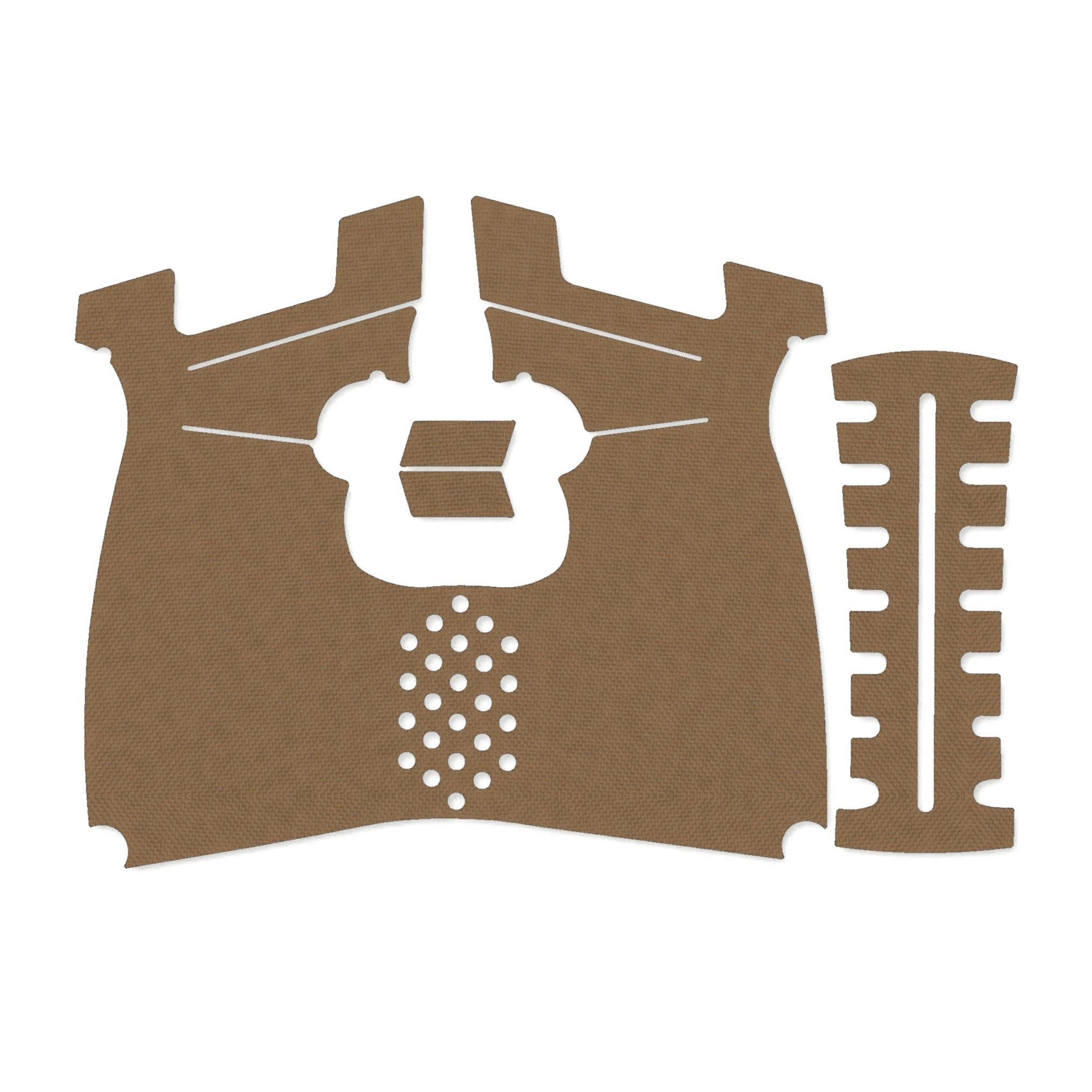 Kimber R7 Mako (Carbon Compact) grip wrap kit outline, Coyote