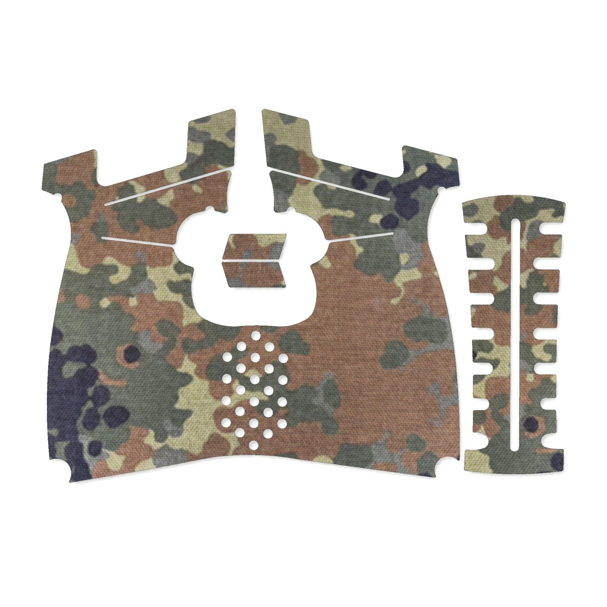 Kimber R7 Mako (Carbon Compact) grip wrap kit outline, Flecktarn