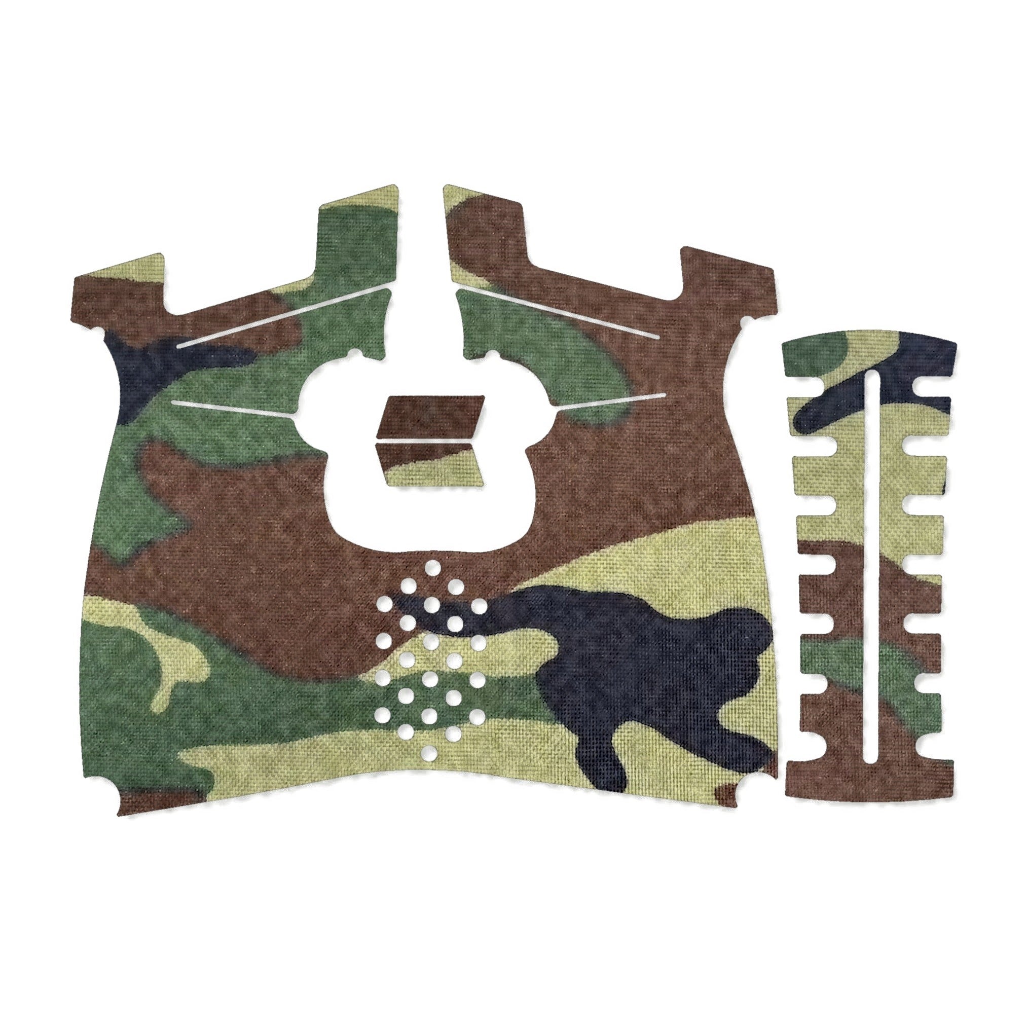 Kimber R7 Mako (Carbon Compact) grip wrap kit outline, M81 Woodland