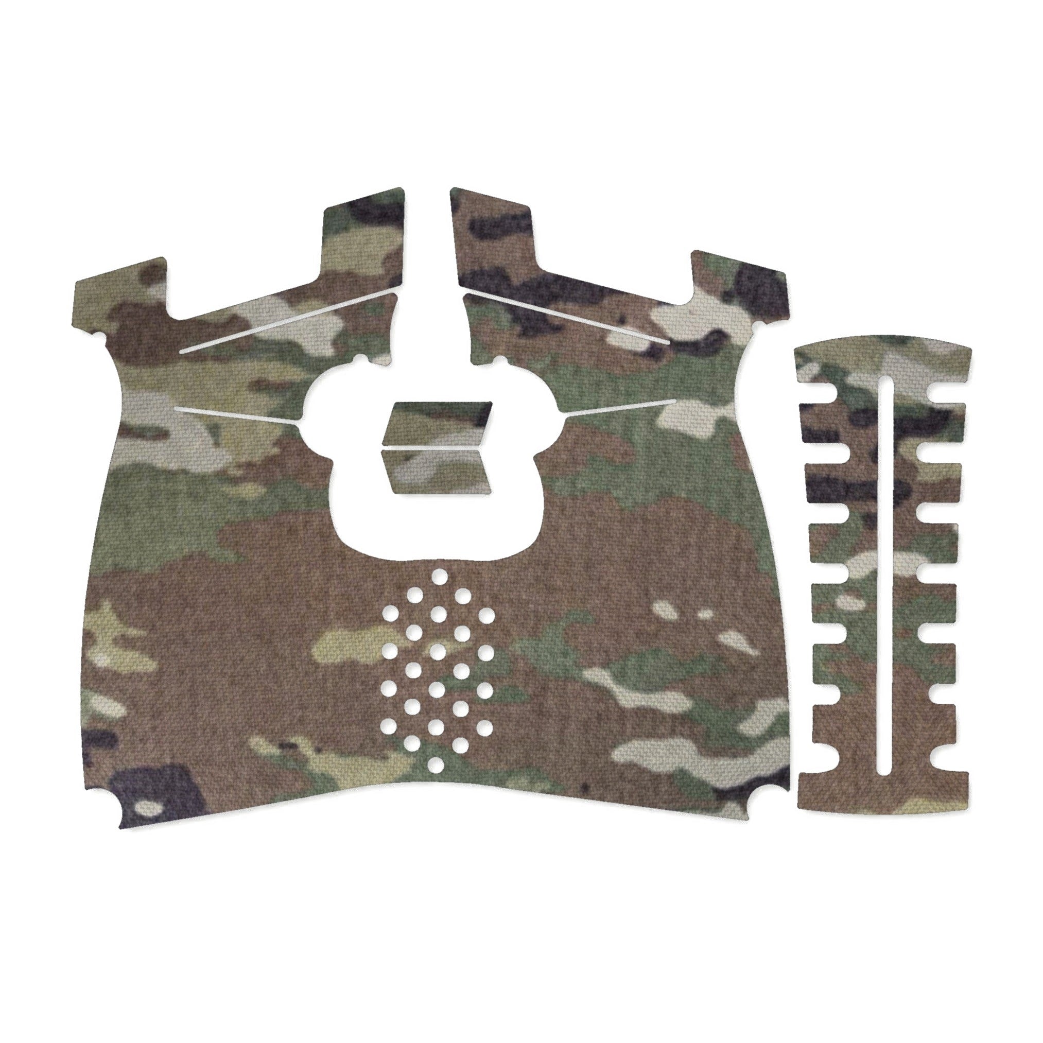 Kimber R7 Mako (Carbon Compact) grip wrap kit outline, MultiCam
