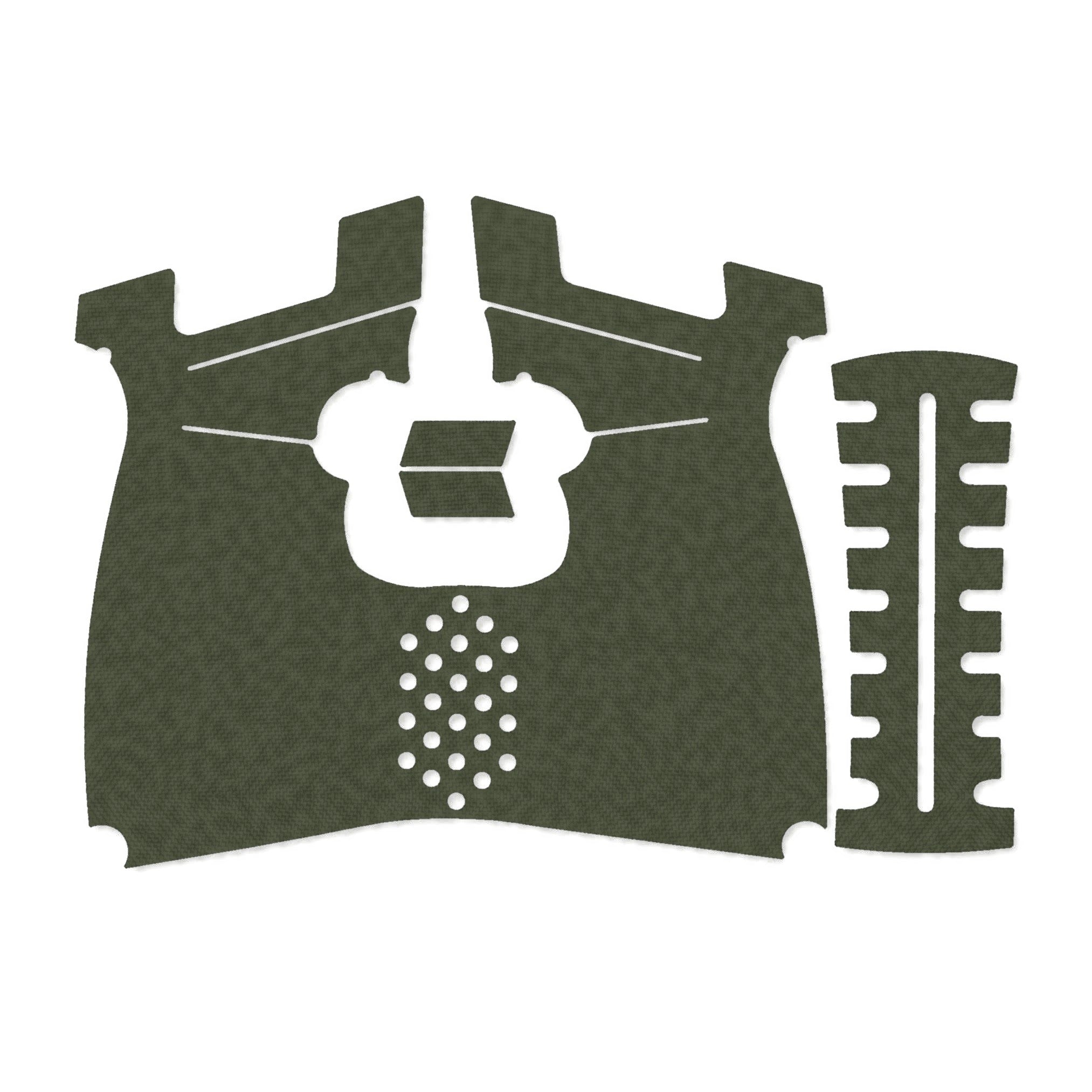 Kimber R7 Mako (Carbon Compact) grip wrap kit outline, OD Green