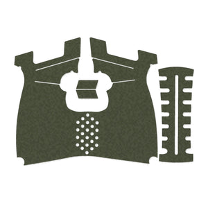 Kimber R7 Mako (Carbon Compact) grip wrap kit outline, OD Green
