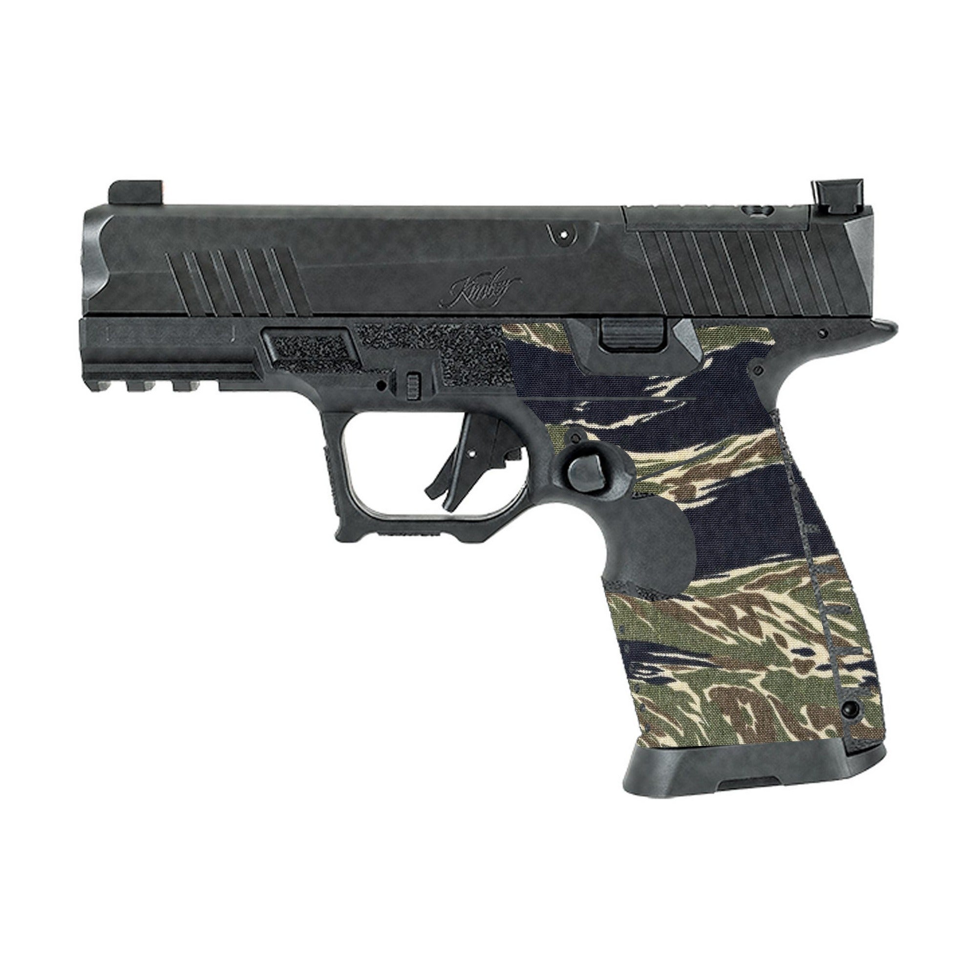 Kimber R7 Mako (Carbon Compact) Cordura grip wrap, Tiger Stripe (Green/Black)
