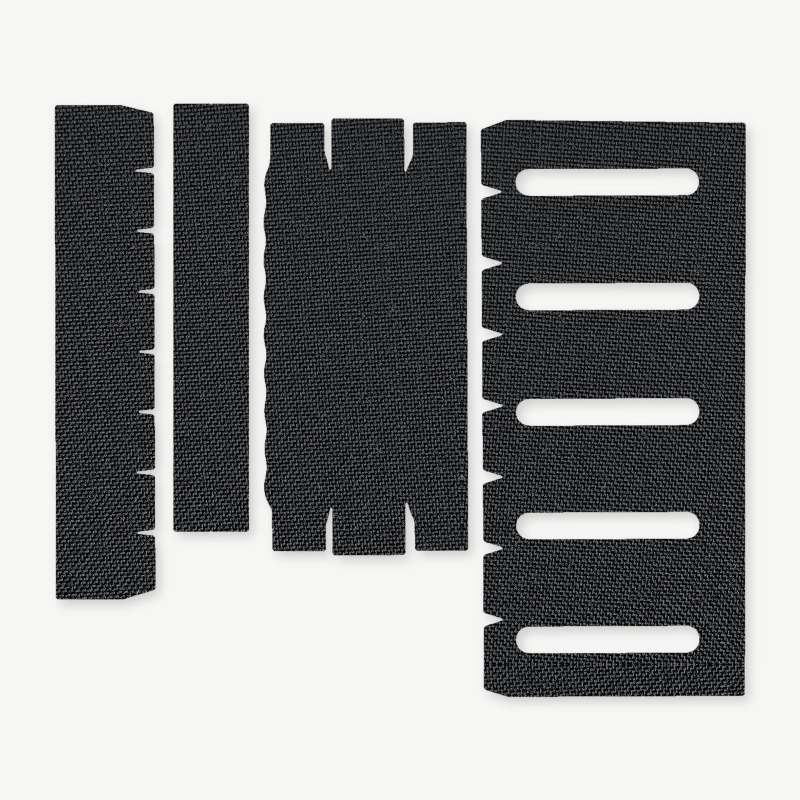 Light Wrap Kit for Modlite 18350 Rifle Light (PLHv2, v3/OKW v2) - die-cut Cordura 1000D kit pieces in Black - Combat Textiles