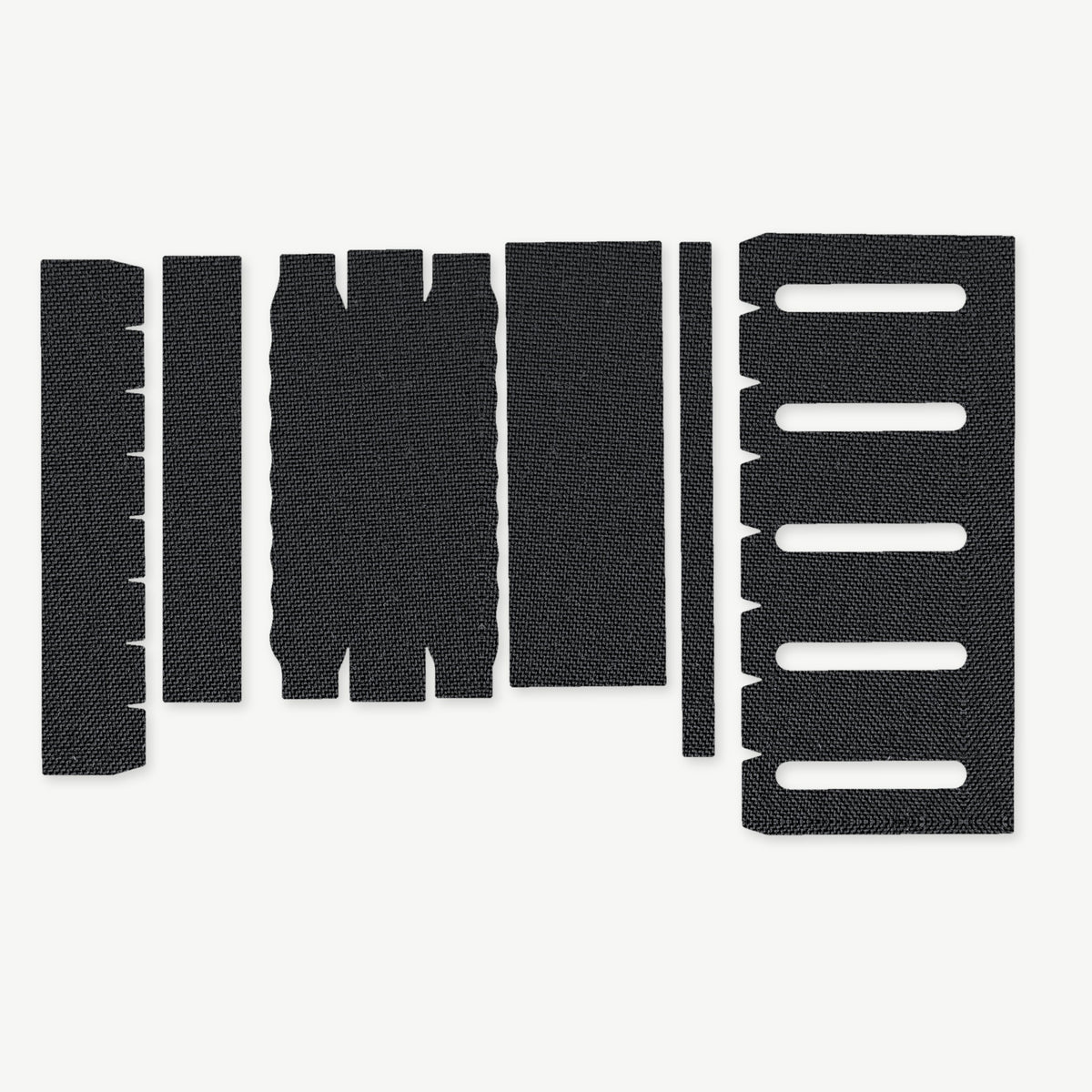 Light Wrap Kit for Modlite 18650 Rifle Light (PLHv2, v3/OKW v2) - die-cut Cordura 1000D kit pieces in Black - Combat Textiles