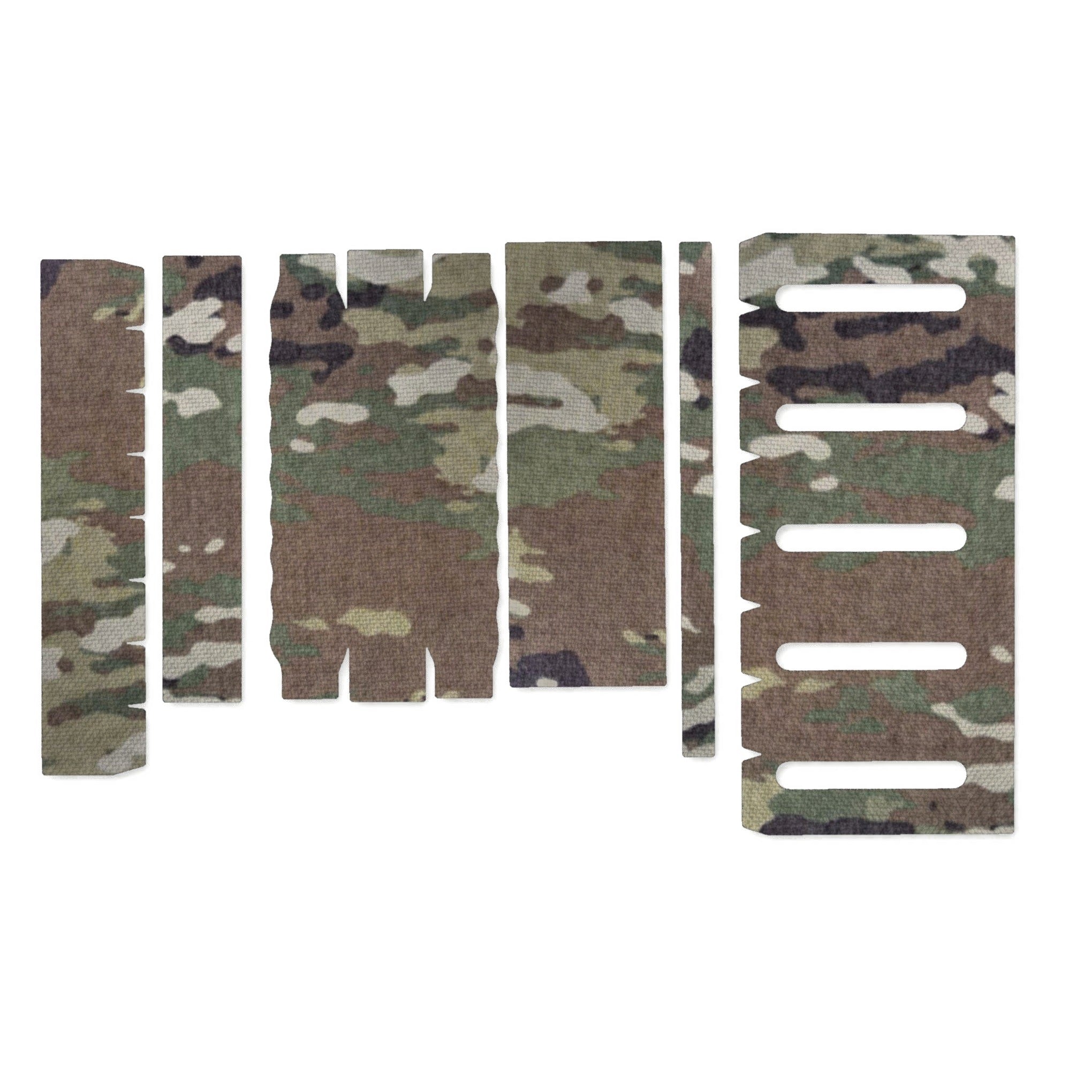 Modlite 18650 Rifle Light (PLHv2, v3/OKW v2) light wrap kit outline, MultiCam
