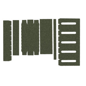 Modlite 18650 Rifle Light (PLHv2, v3/OKW v2) light wrap kit outline, OD Green