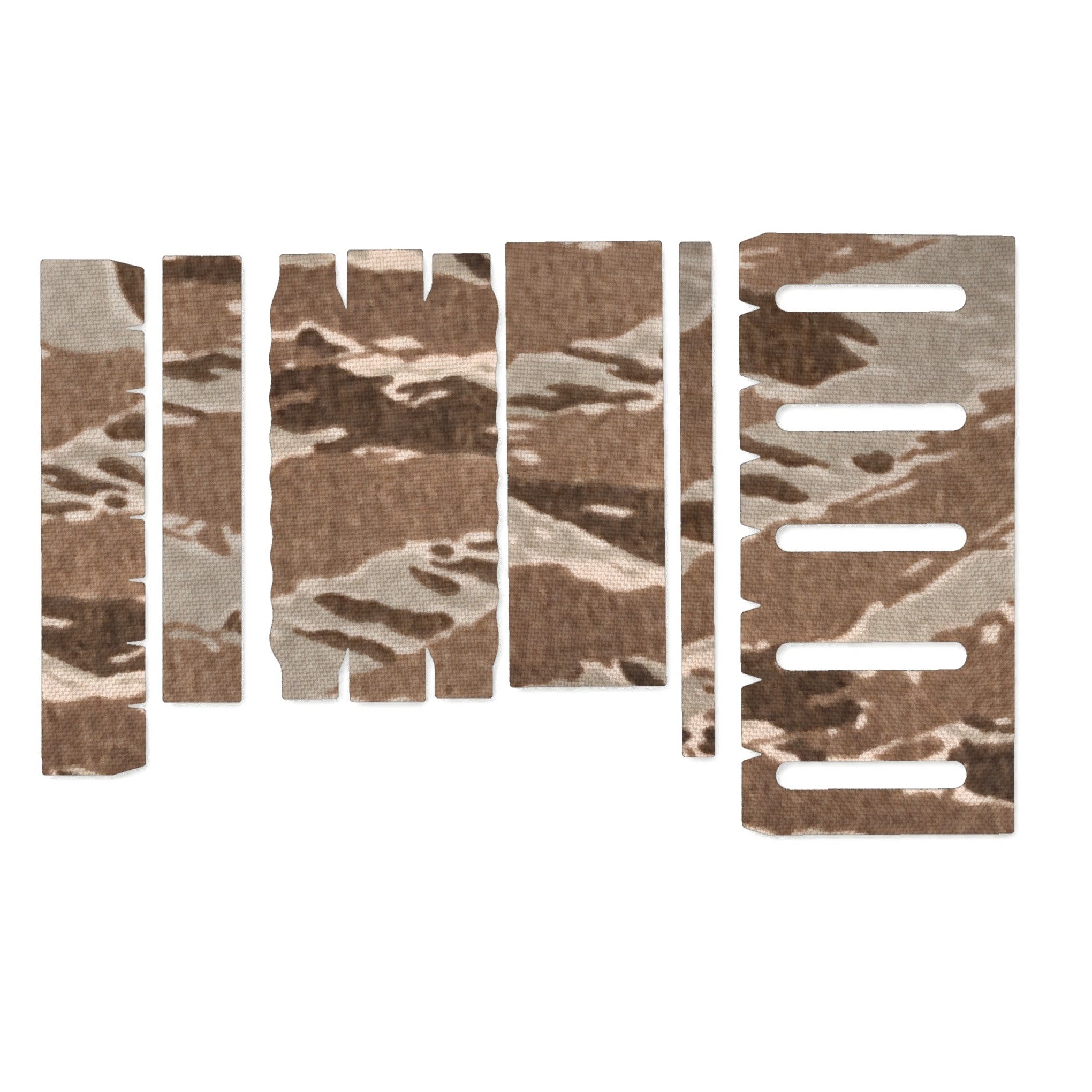 Modlite 18650 Rifle Light (PLHv2, v3/OKW v2) light wrap kit outline, Tiger Stripe (Desert)