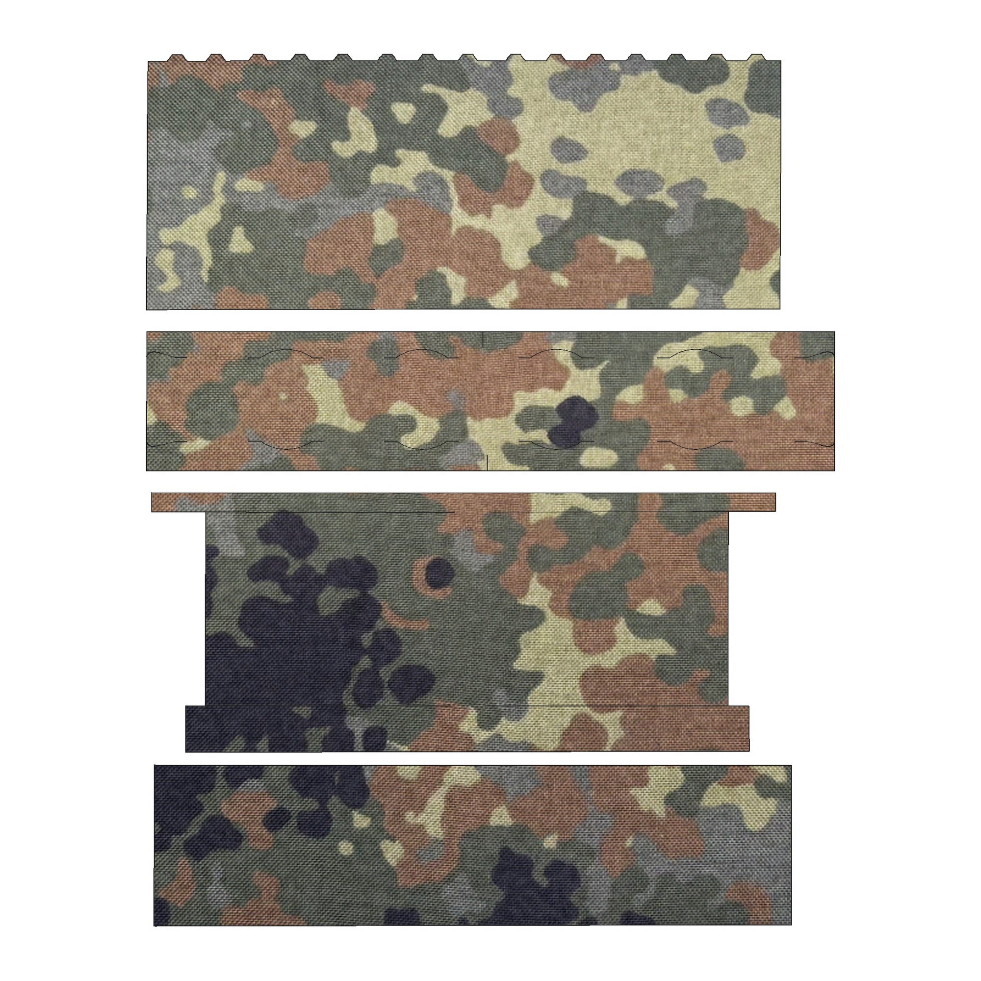 OLIGHT ODIN Mini light wrap kit outline, Flecktarn