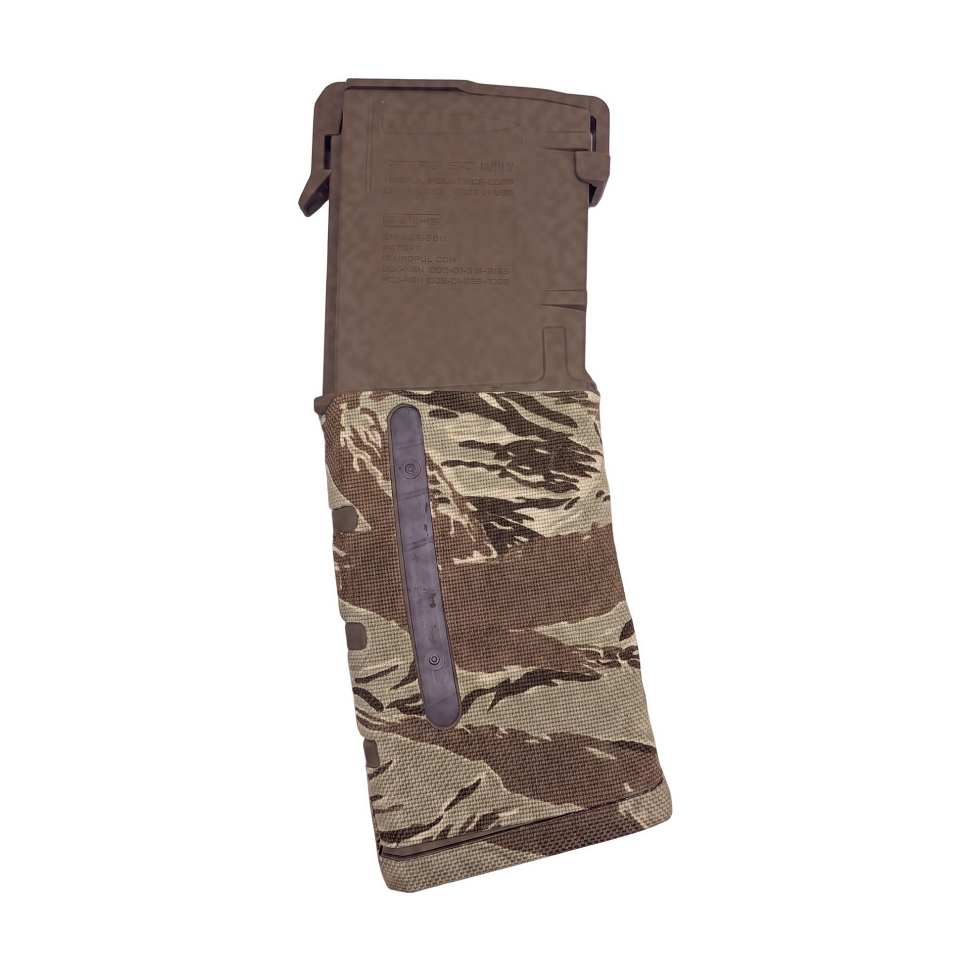 Magpul PMAG 30 AR/M4 Gen 3 Cordura mag wrap, Tiger Stripe (Desert) (Window: Yes)