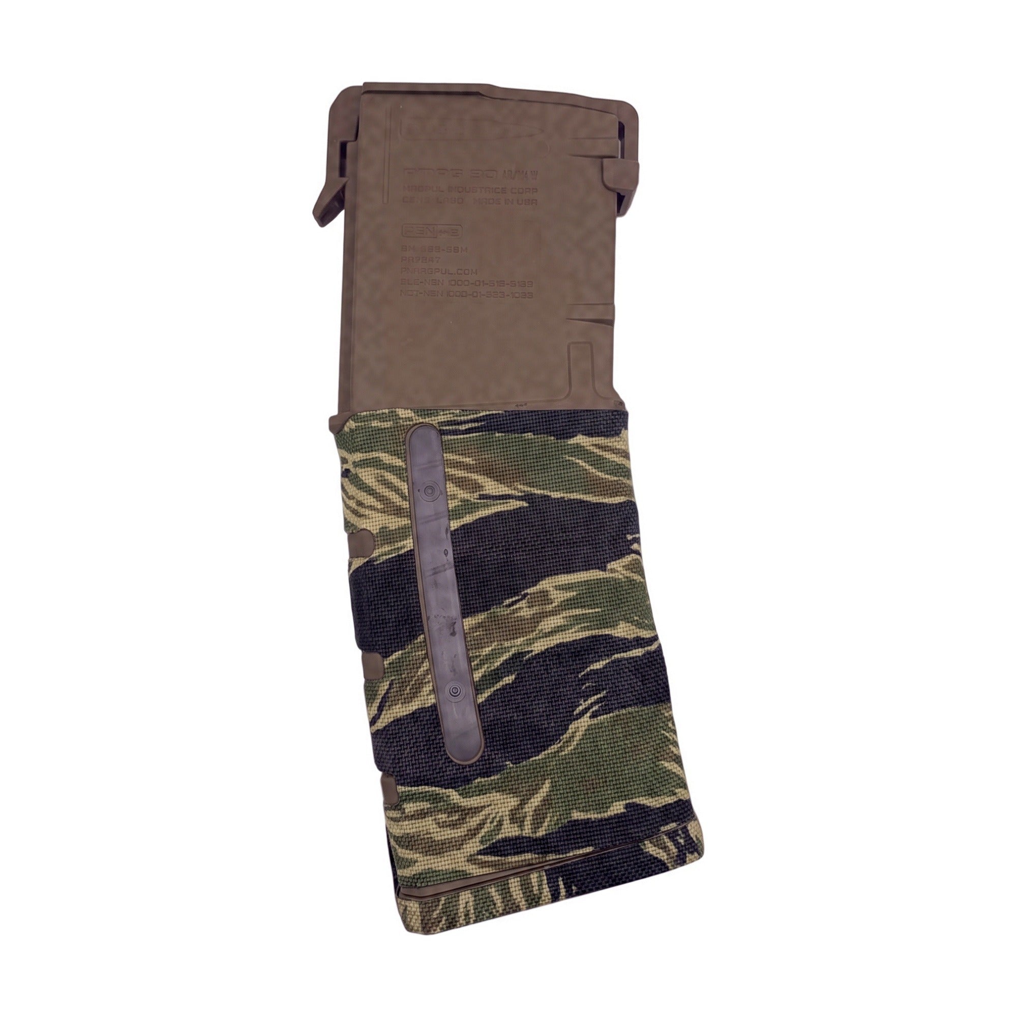 Magpul PMAG 30 AR/M4 Gen 3 Cordura mag wrap, Tiger Stripe (Green/Black) (Window: Yes)