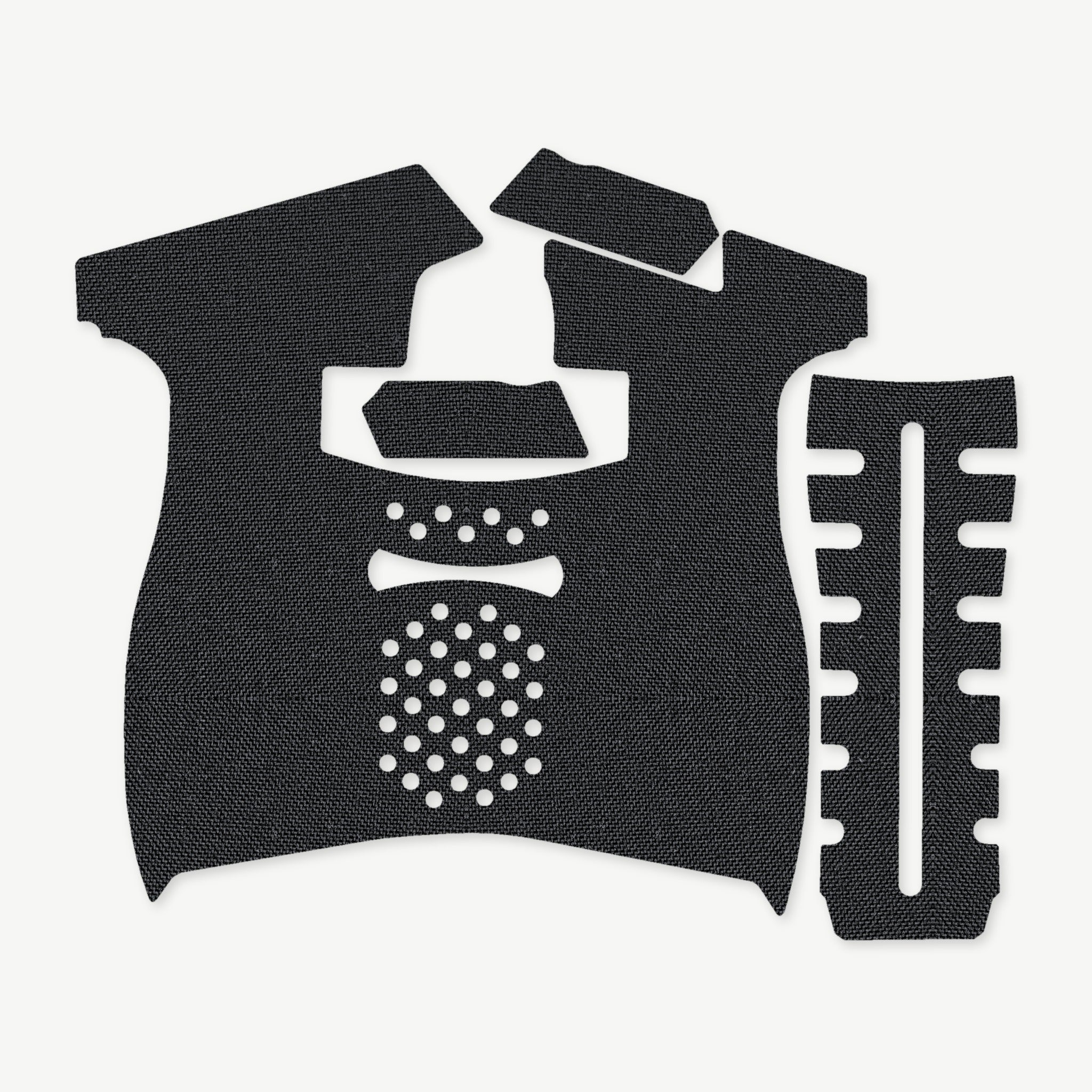Grip Kit for Palmetto State Armory (PSA) 5.7 Rock - die-cut Cordura 1000D kit pieces in Black - Combat Textiles