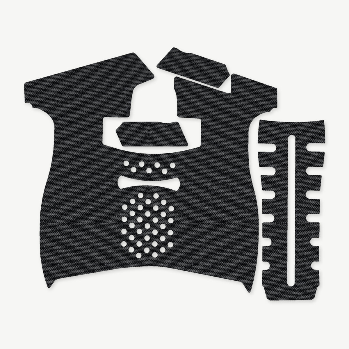 Grip Kit for Palmetto State Armory (PSA) 5.7 Rock - die-cut Cordura 1000D kit pieces in Black - Combat Textiles
