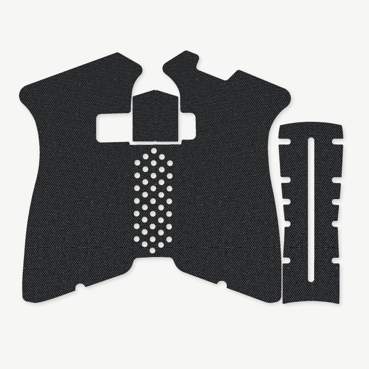 Grip Kit for Polymer80 PF940V2 - die-cut Cordura 1000D kit pieces in Black - Combat Textiles