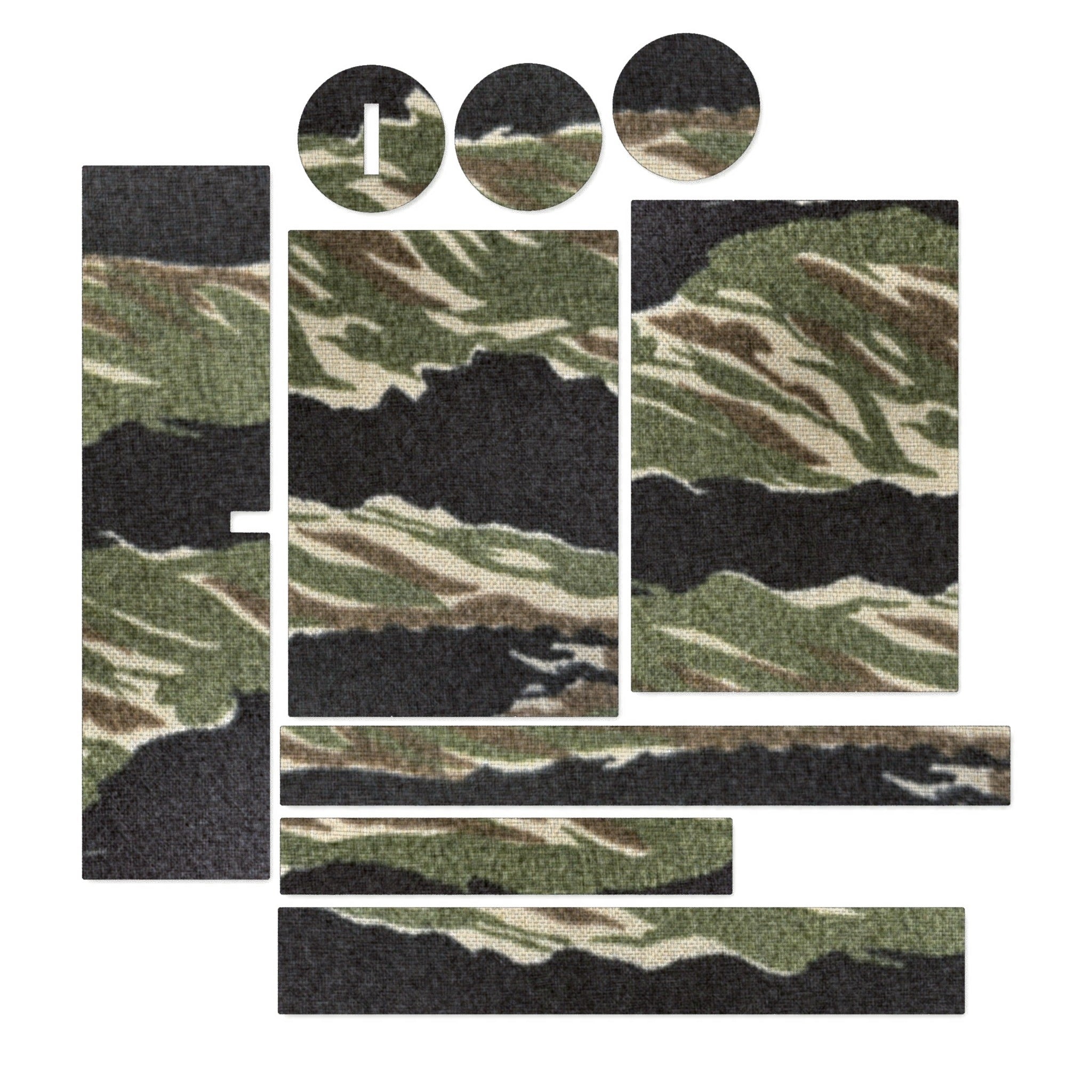 Primary Arms SLx 1-6x24 Gen IV optic wrap kit outline, Tiger Stripe (Green/Black)
