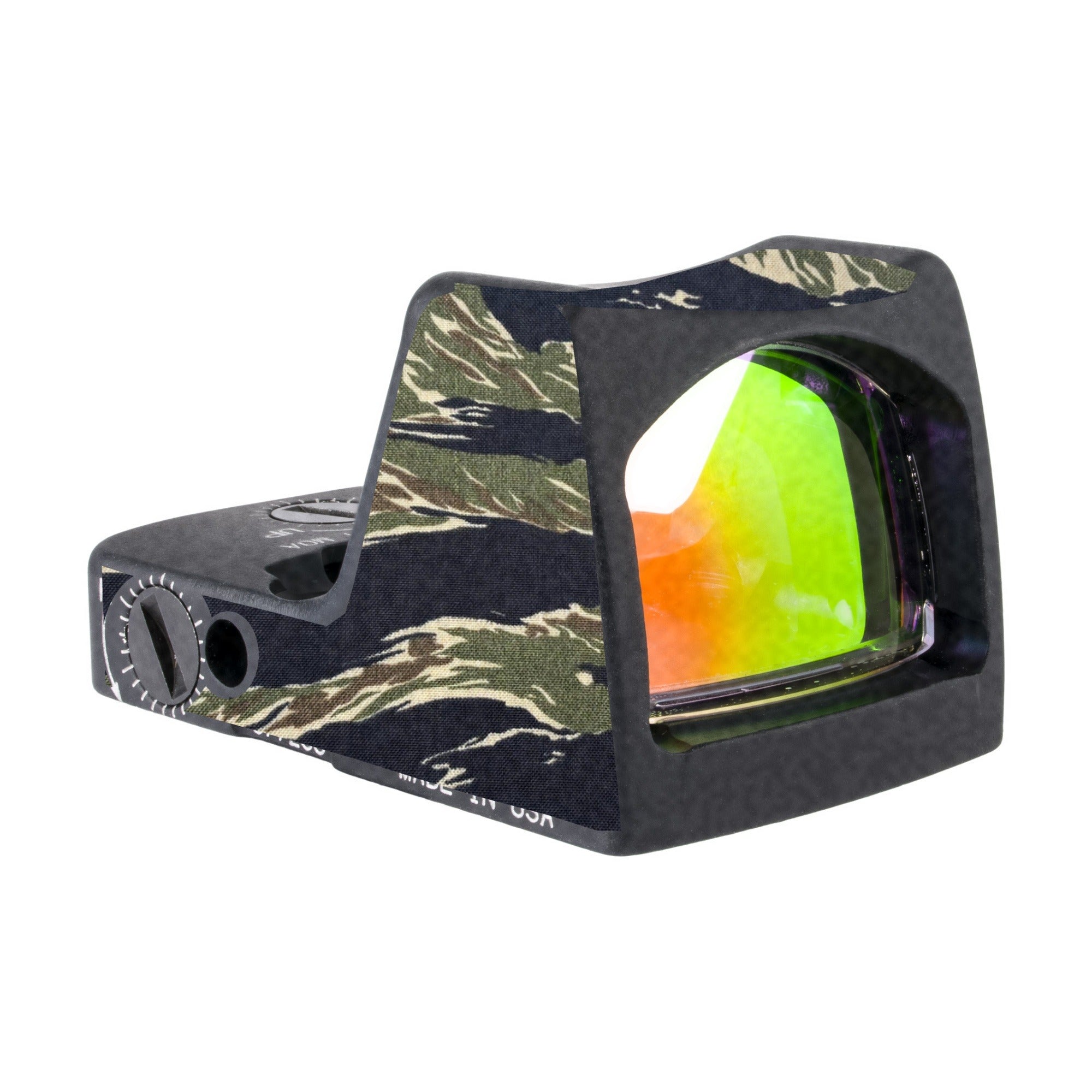 Trijicon RMR Type2 Cordura optic wrap, Tiger Stripe (Green/Black) (Brightness Buttons: No)