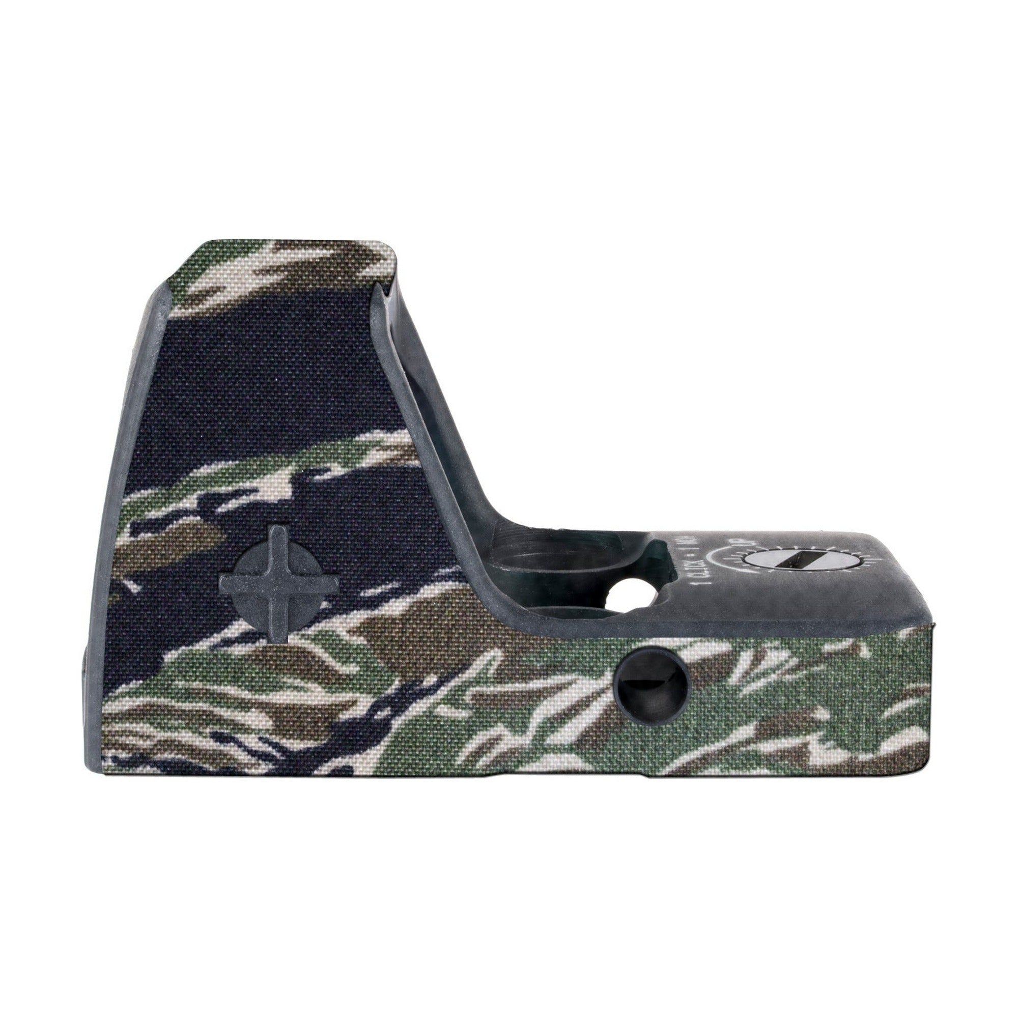 Trijicon RMR Type2 Cordura optic wrap, Tiger Stripe (Green/Black) (Brightness Buttons: Yes)
