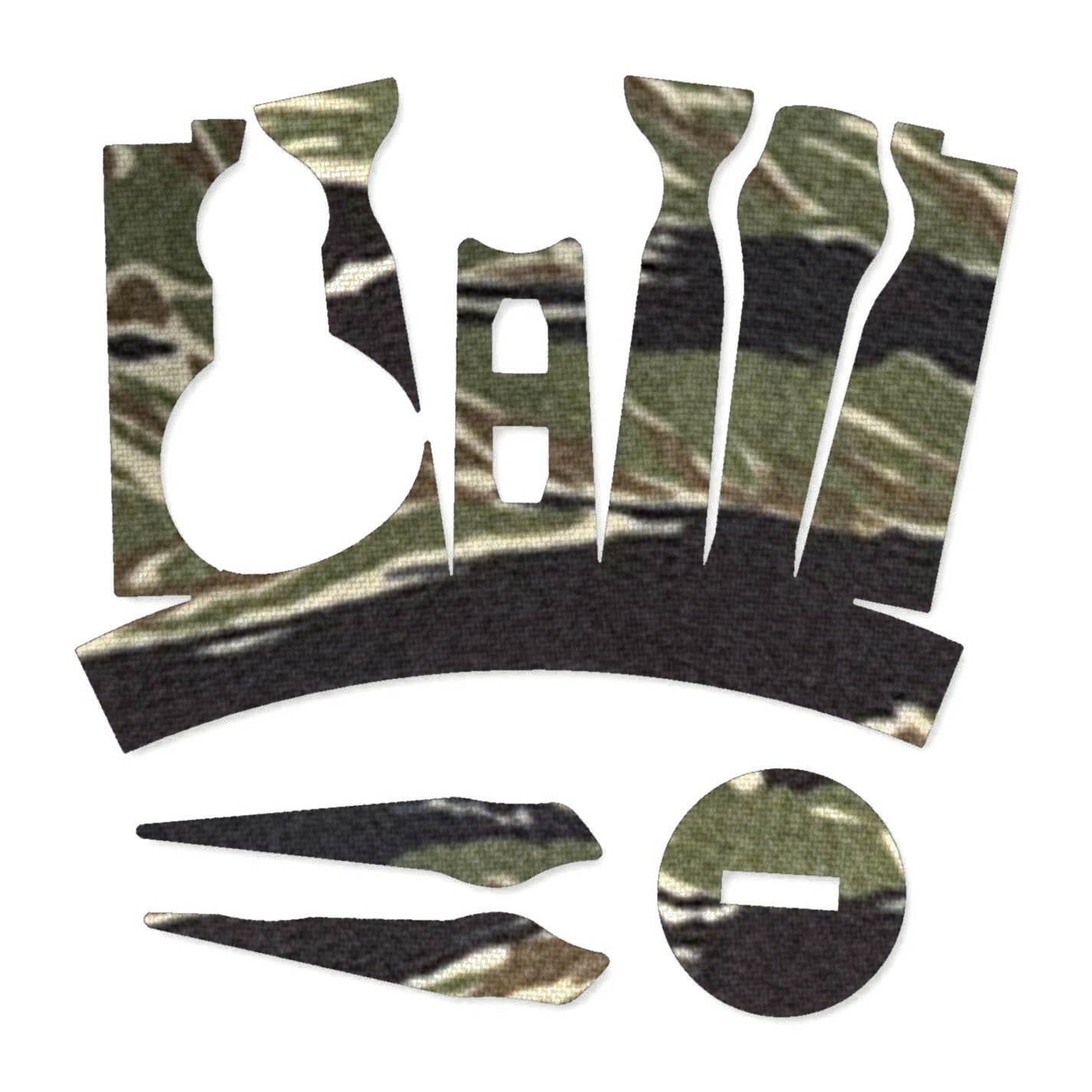 SIG Romeo 5 (Gen 2) optic wrap kit outline, Tiger Stripe (Green/Black)