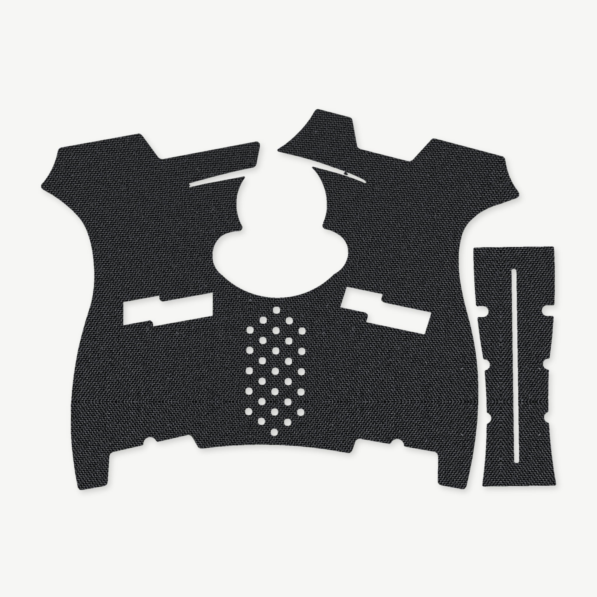 Grip Kit for SIG P320 Compact - die-cut Cordura 1000D kit pieces in Black - Combat Textiles
