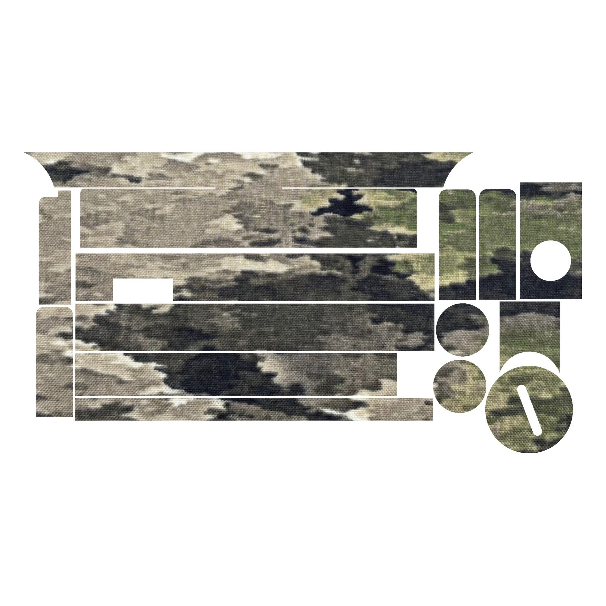 Primary Arms SLx 2.5X Prism optic wrap kit outline, A-TACS iX