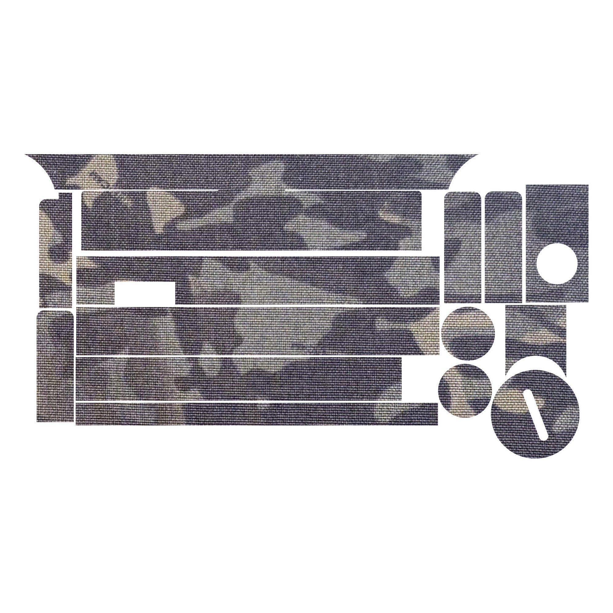 Primary Arms SLx 2.5X Prism optic wrap kit outline, MultiCam Black