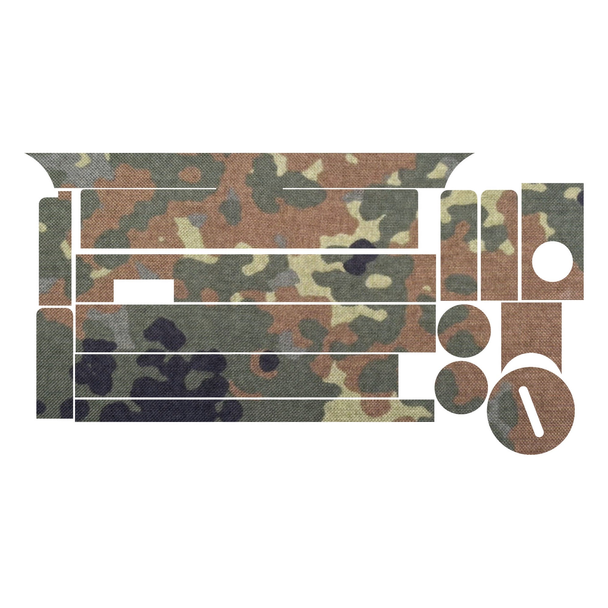 Primary Arms SLx 2.5X Prism optic wrap kit outline, Flecktarn