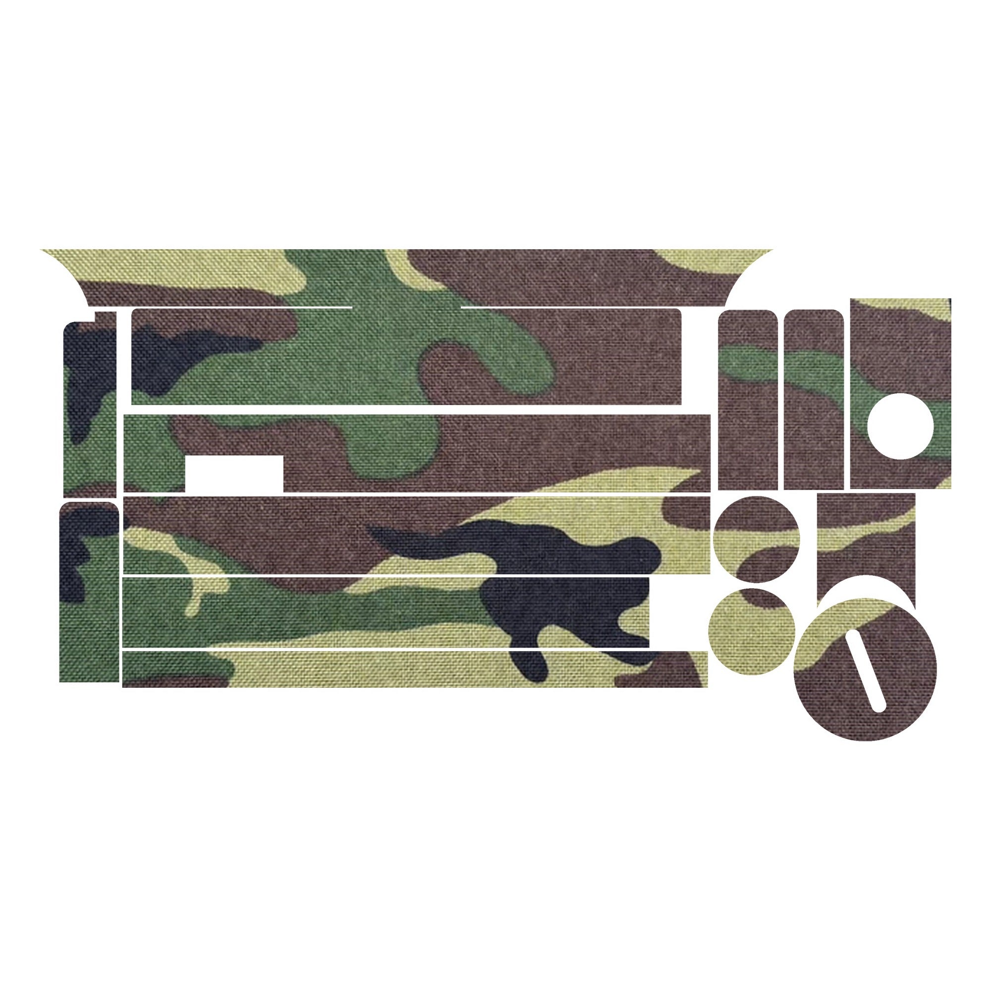 Primary Arms SLx 2.5X Prism optic wrap kit outline, M81 Woodland