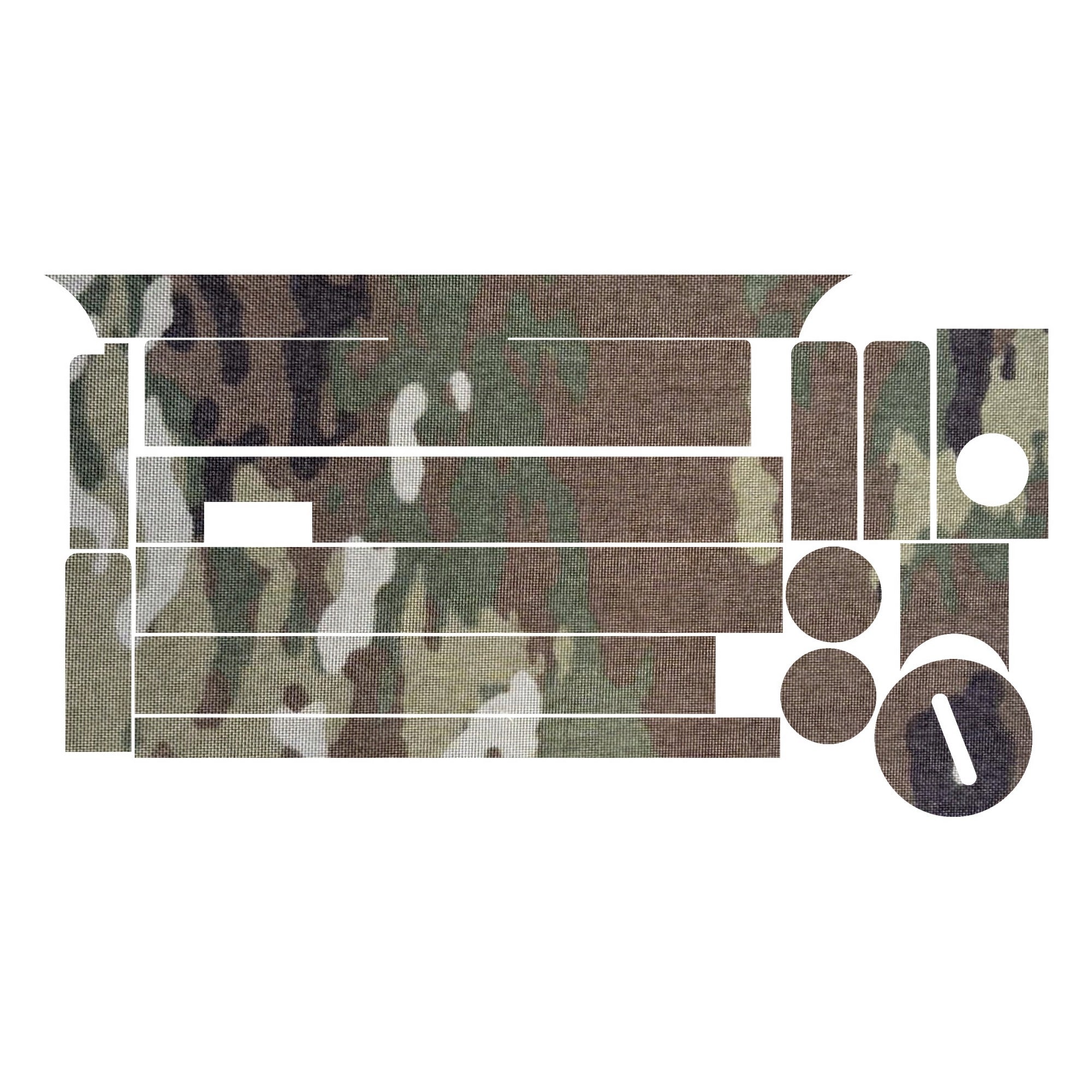 Primary Arms SLx 2.5X Prism optic wrap kit outline, MultiCam