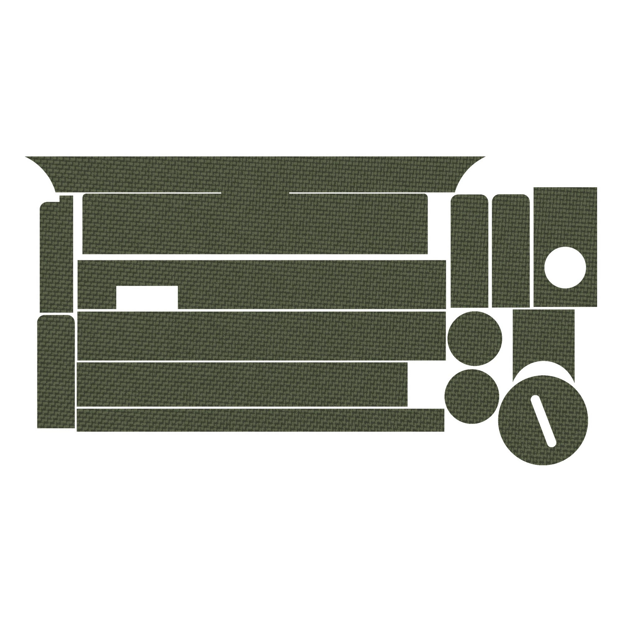 Primary Arms SLx 2.5X Prism optic wrap kit outline, OD Green