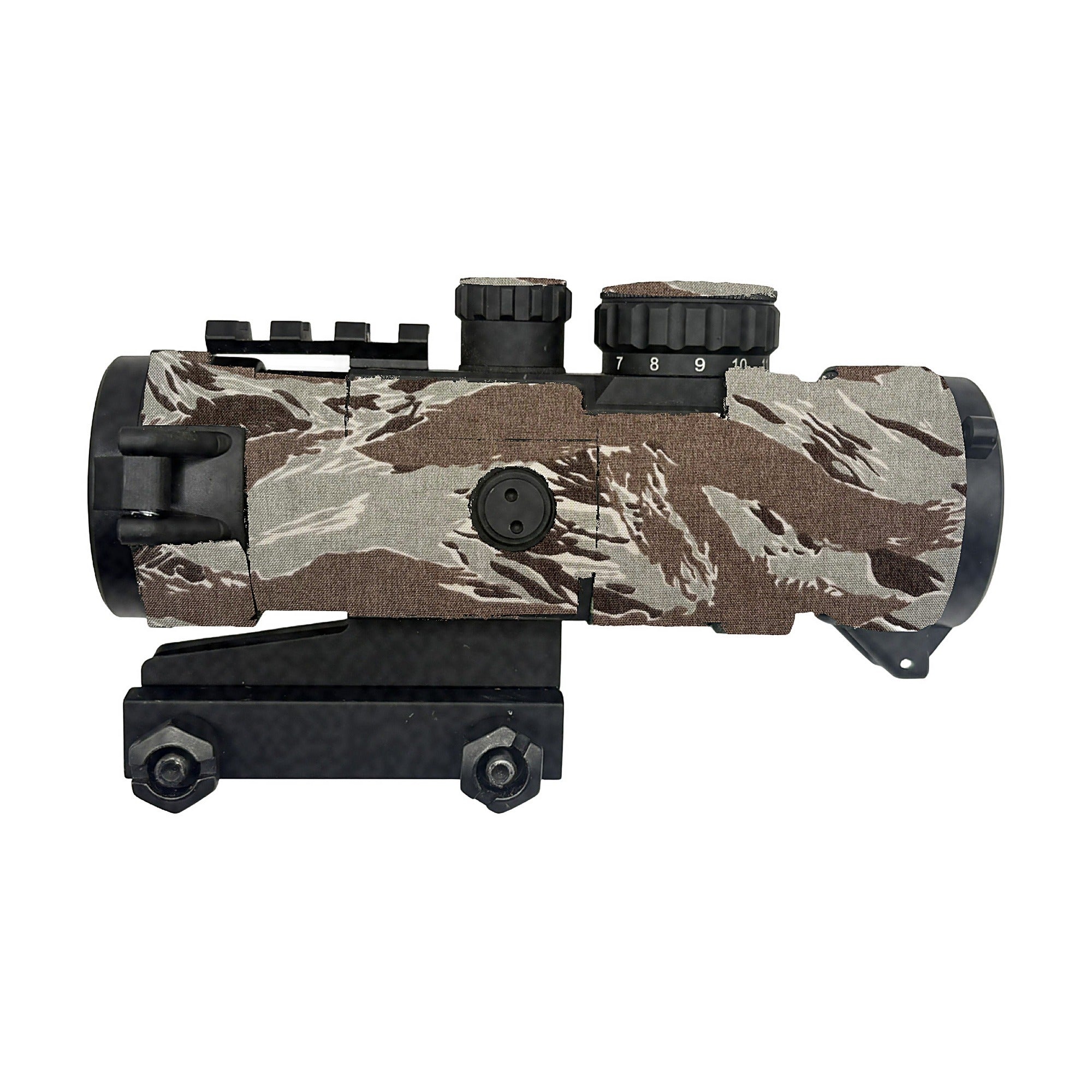 Primary Arms SLx 2.5X Prism Cordura optic wrap, Tiger Stripe (Desert)