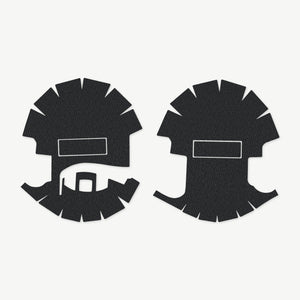 Ear Pro Wrap Kit for Sordin Supreme PRO-X / ACE Schakal - die-cut Cordura 1000D kit pieces in Black - Combat Textiles