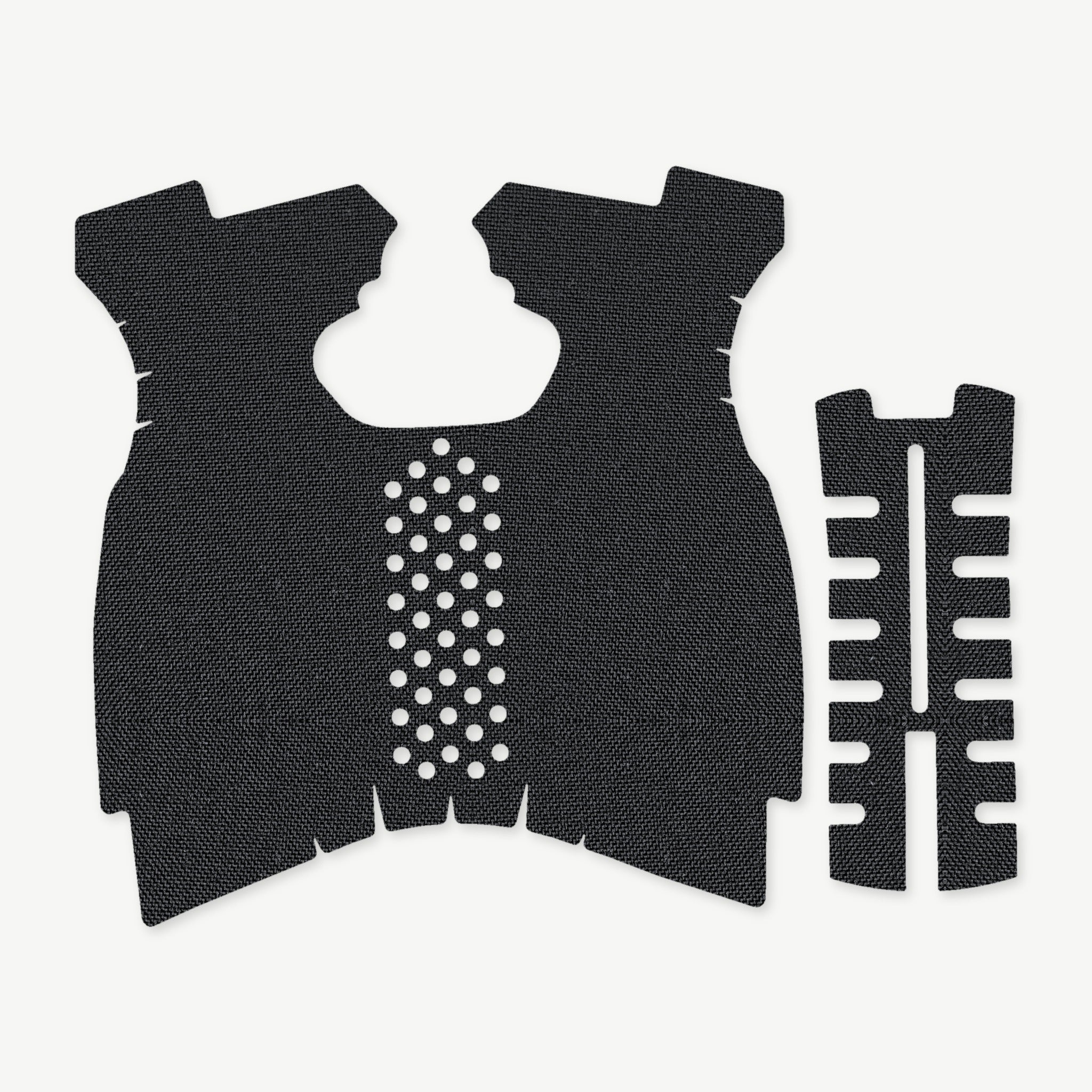 Grip Kit for Springfield XDM 9mm/.40 S&W (Full Size) - die-cut Cordura 1000D kit pieces in Black - Combat Textiles