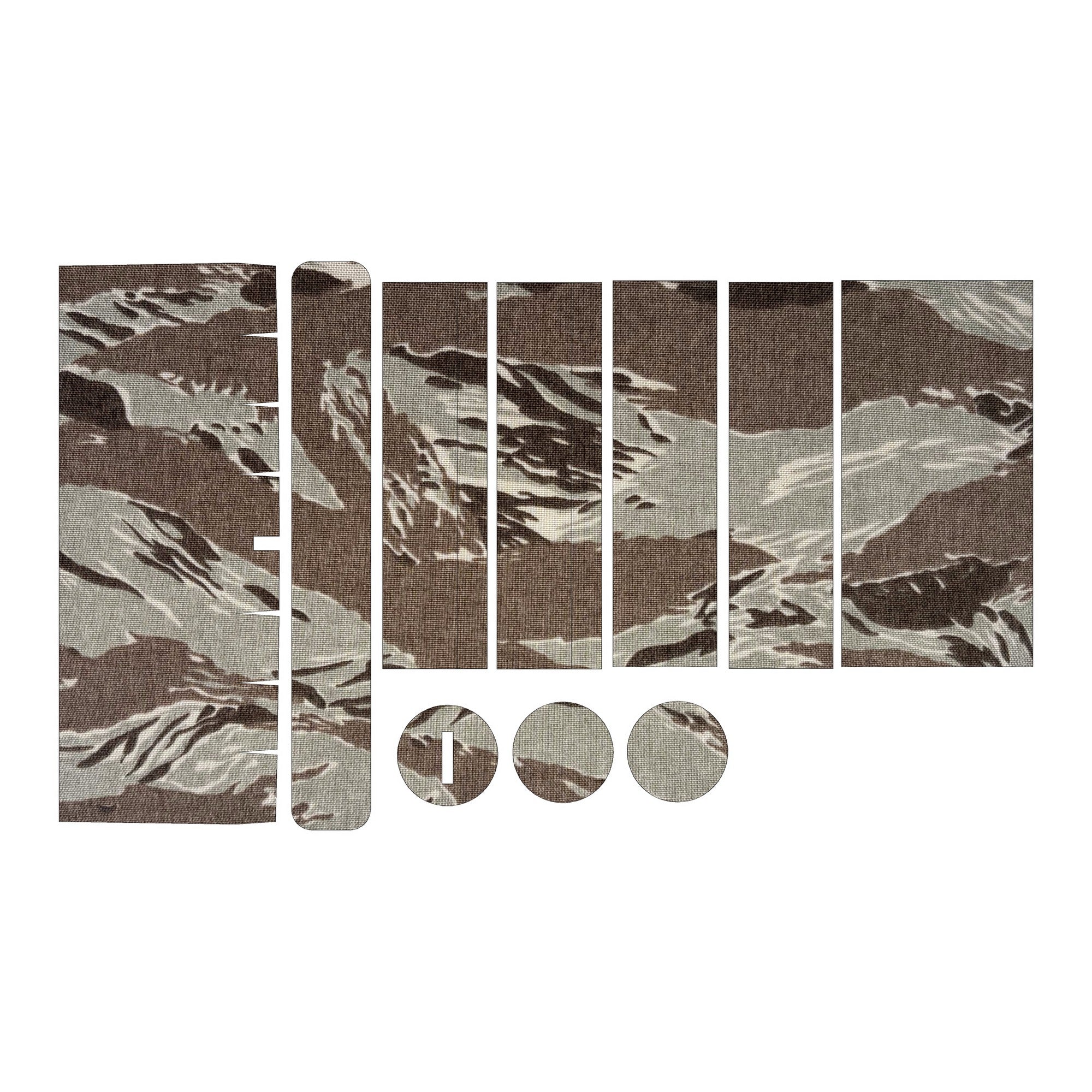 Vortex Strike Eagle 1-6x24 optic wrap kit outline, Tiger Stripe (ABU)