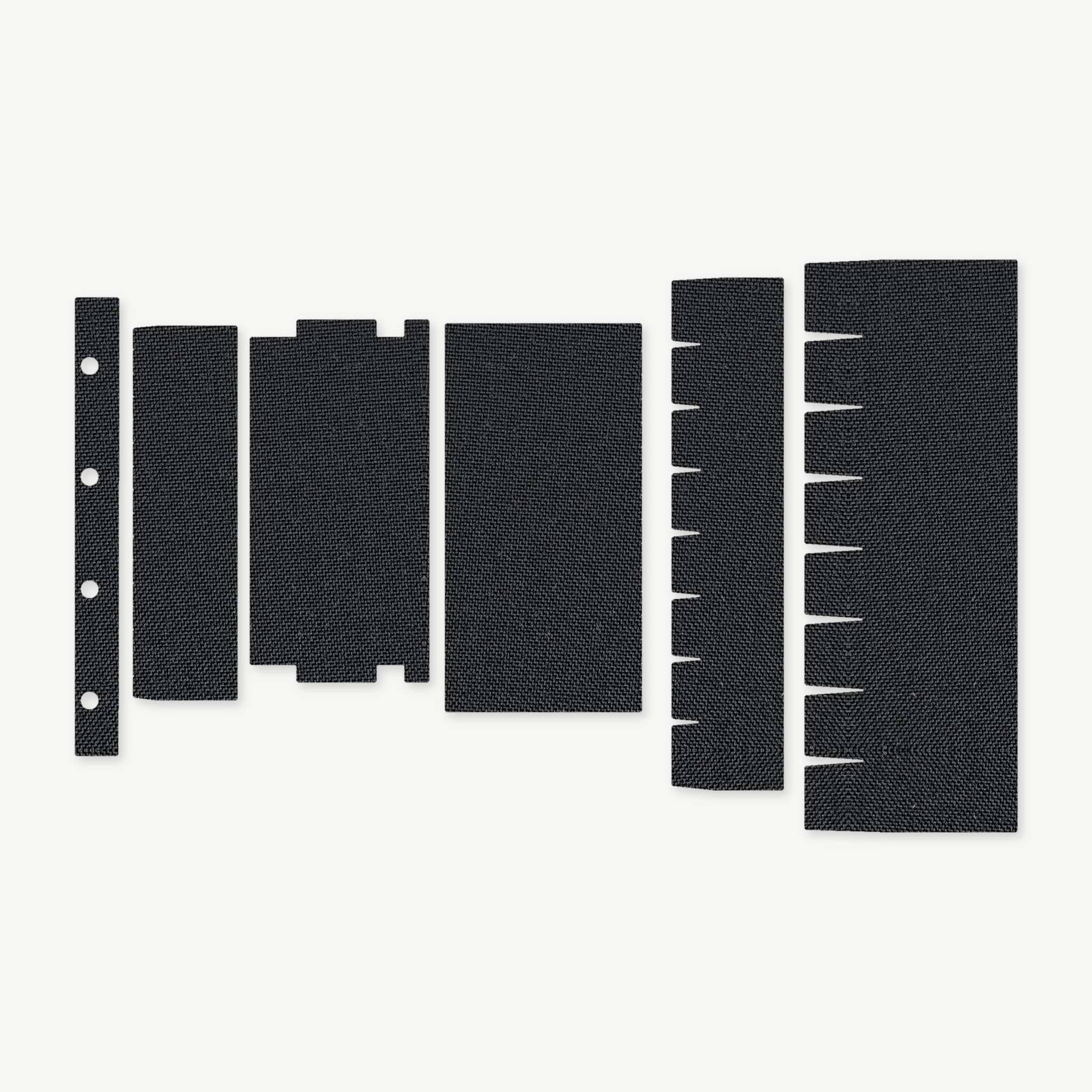 Light Wrap Kit for SureFire Scout M600/M640 (DF/DFT) - die-cut Cordura 1000D kit pieces in Black - Combat Textiles