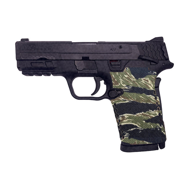 Smith & Wesson Shield EZ (9mm) Cordura grip wrap, Tiger Stripe (Green/Black) (Safety: Yes)