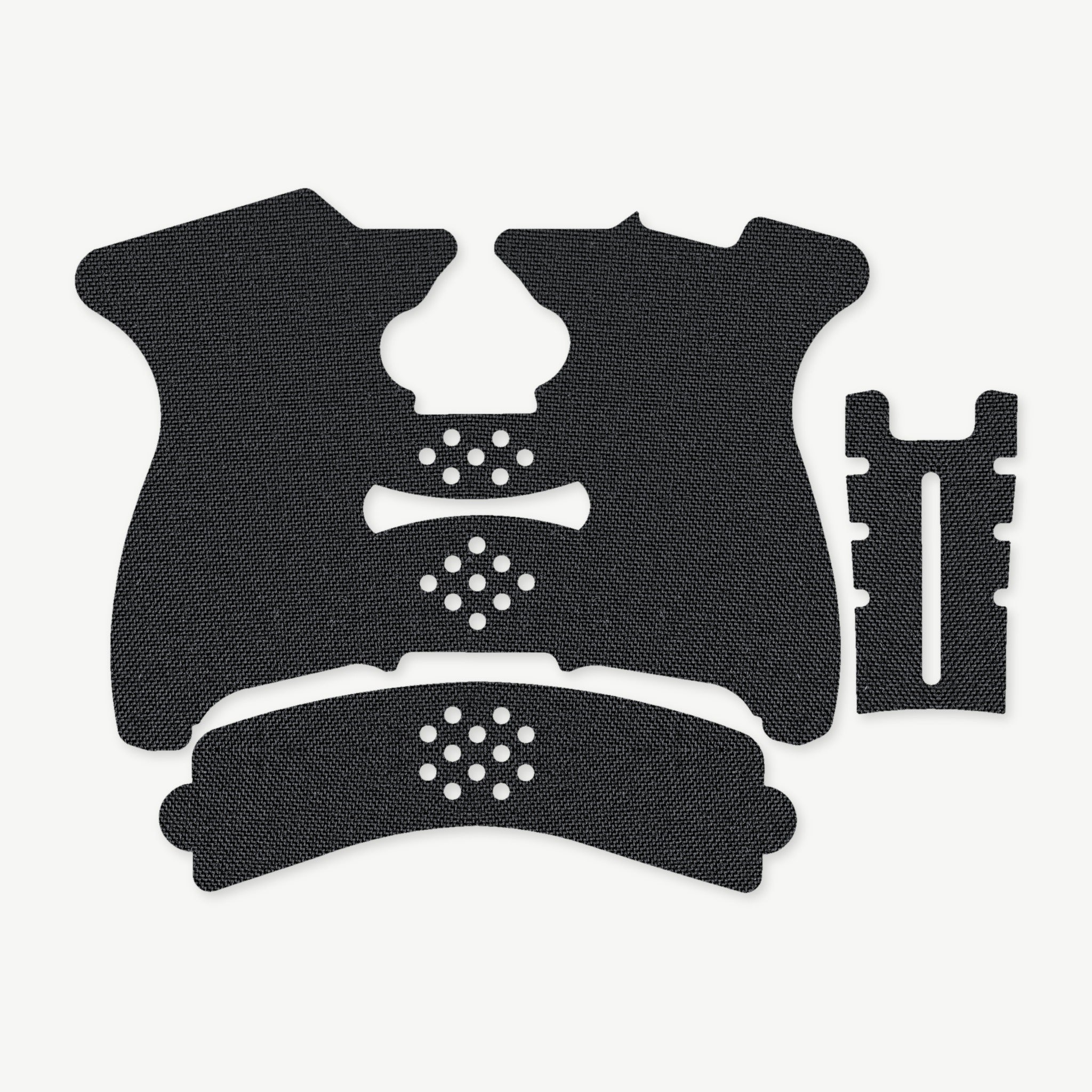 Grip Kit for Springfield XDS Mod.2 - die-cut Cordura 1000D kit pieces in Black - Combat Textiles