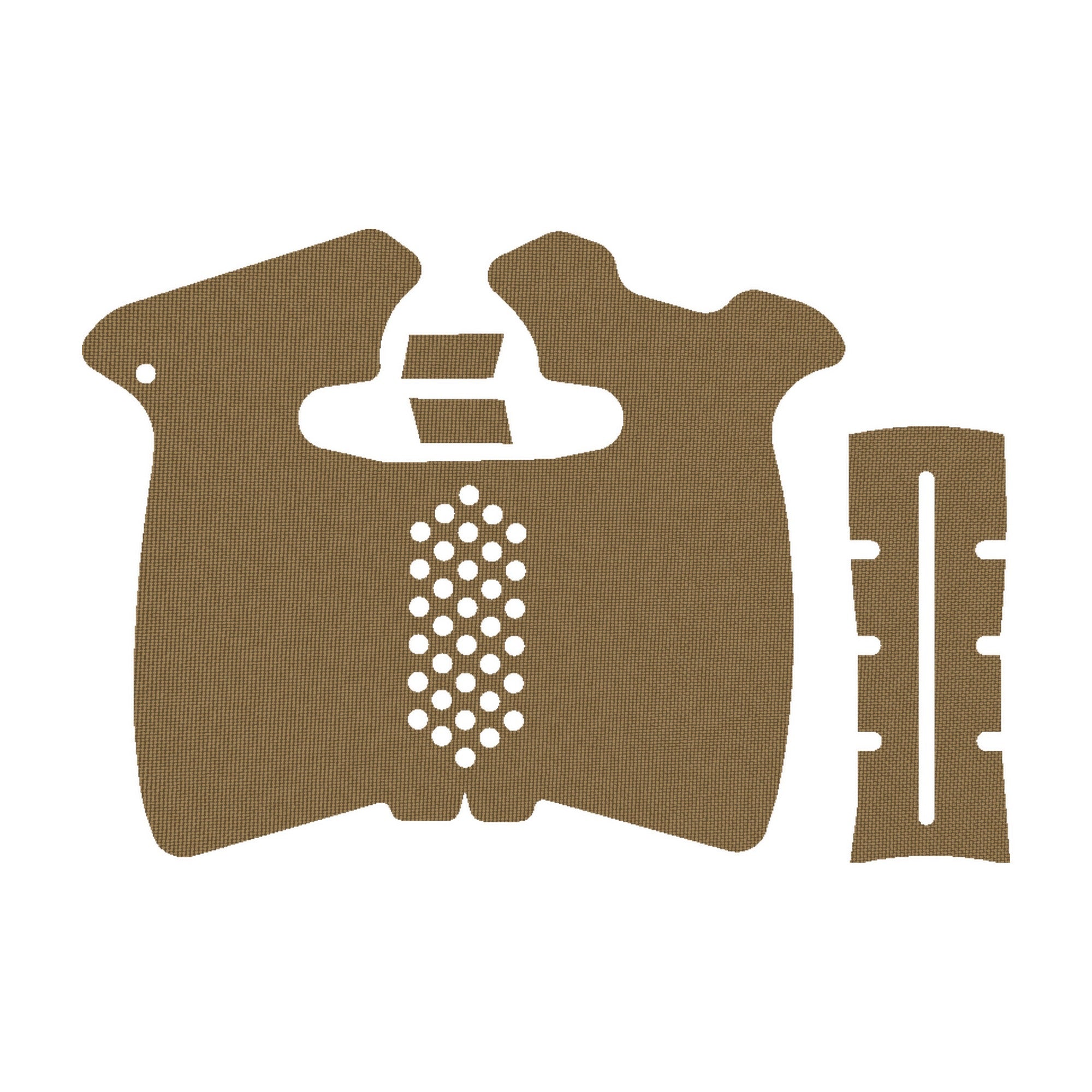 Springfield Hellcat Pro grip wrap kit outline, Coyote