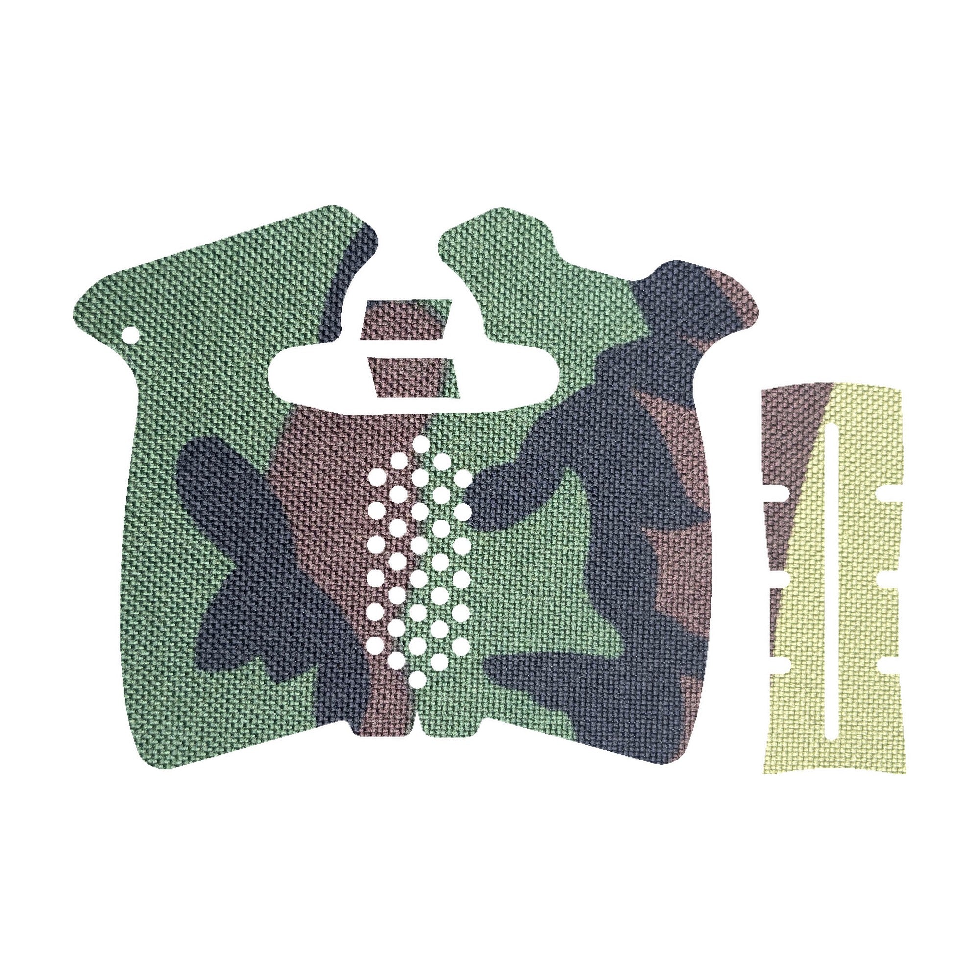 Springfield Hellcat Pro grip wrap kit outline, M81 Woodland