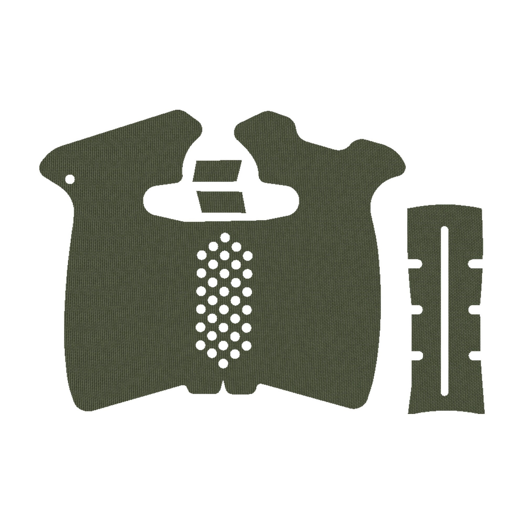 Springfield Hellcat Pro grip wrap kit outline, OD Green