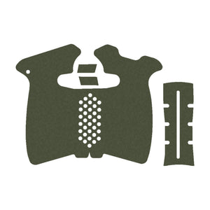 Springfield Hellcat Pro grip wrap kit outline, OD Green