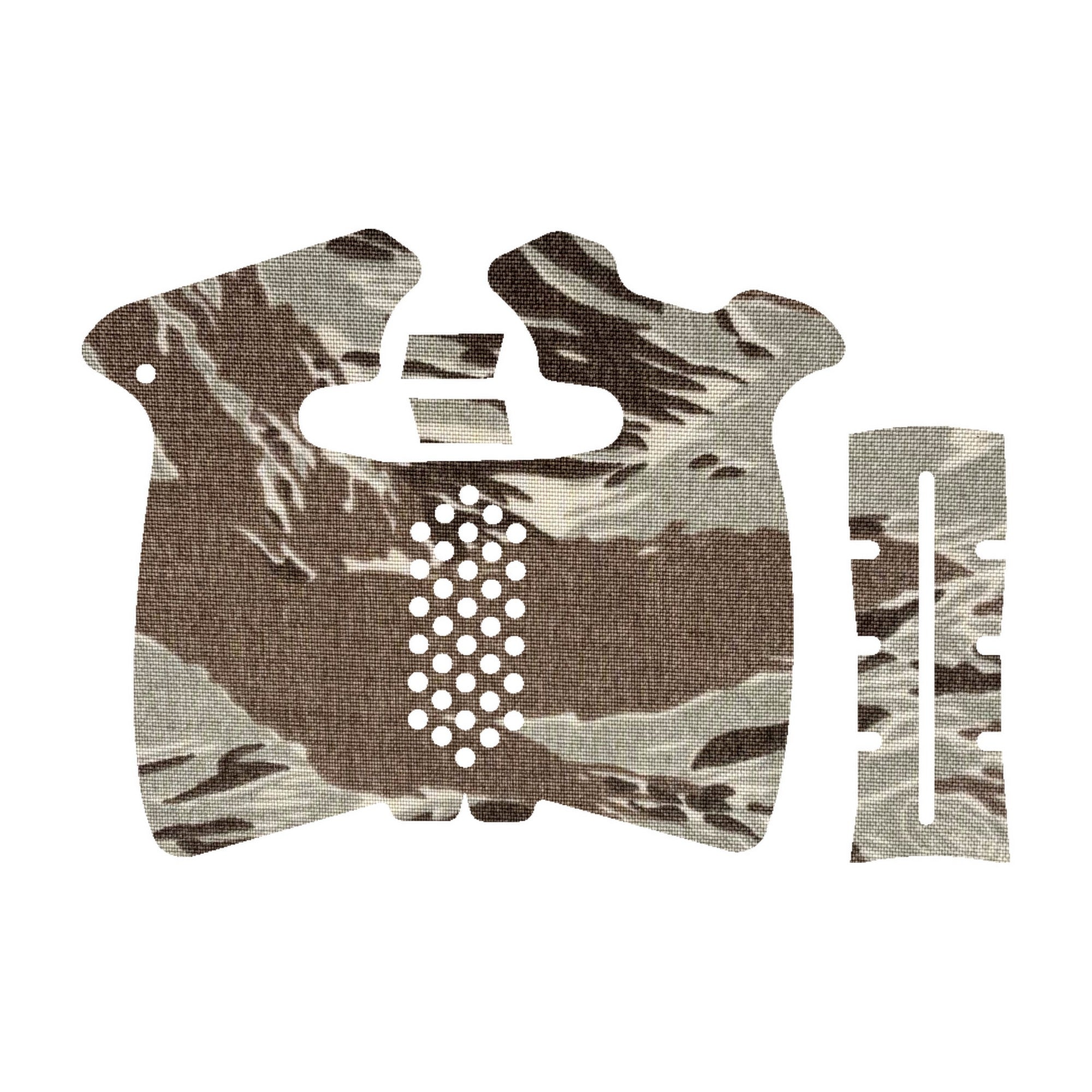 Springfield Hellcat Pro grip wrap kit outline, Tiger Stripe (ABU)
