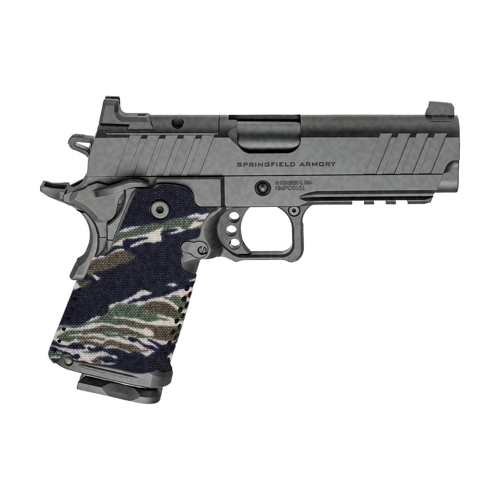 Springfield Prodigy Compact Cordura grip wrap, Tiger Stripe (Green/Black)