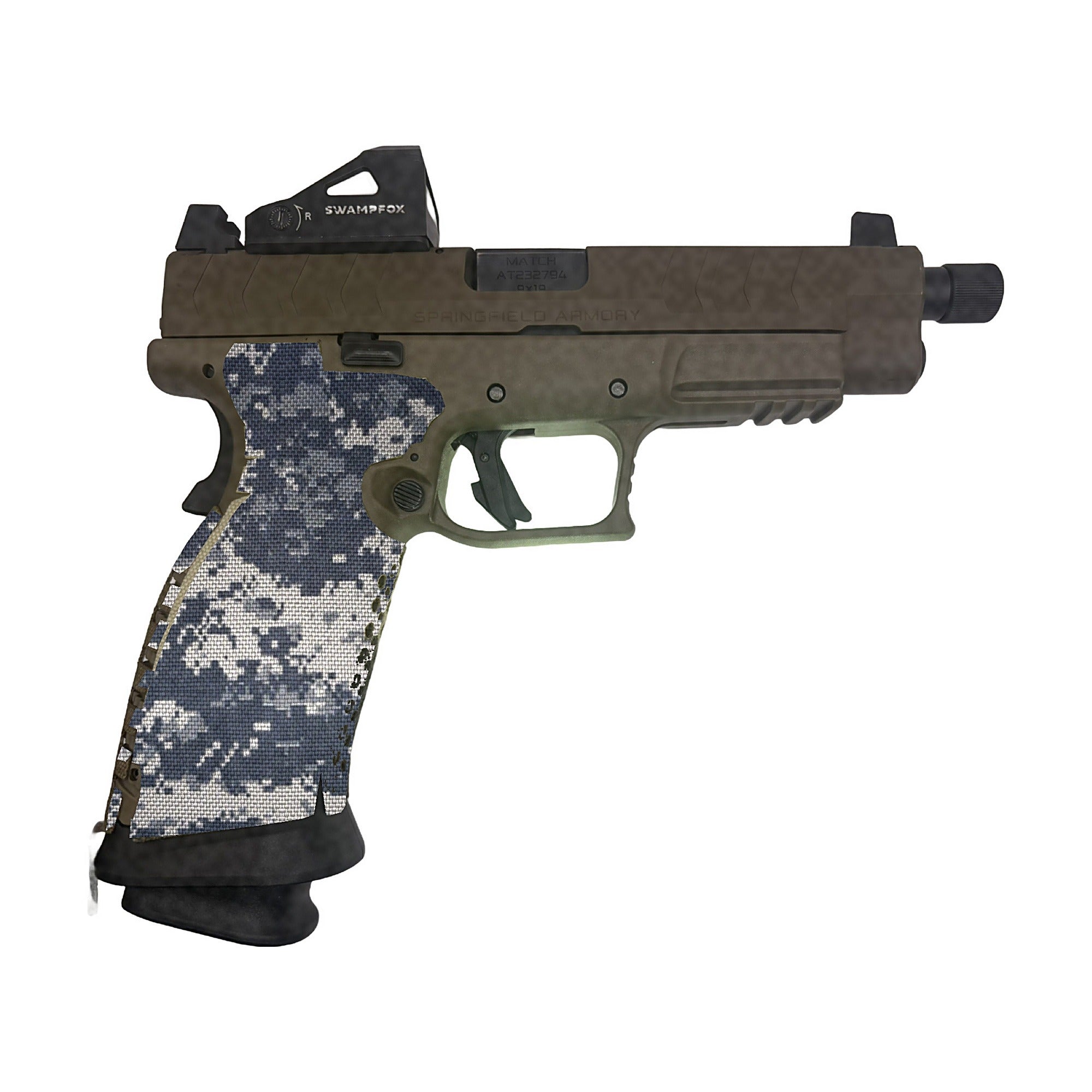 Springfield XDM 9mm/.40 S&W (Full Size) Cordura grip wrap, ACU