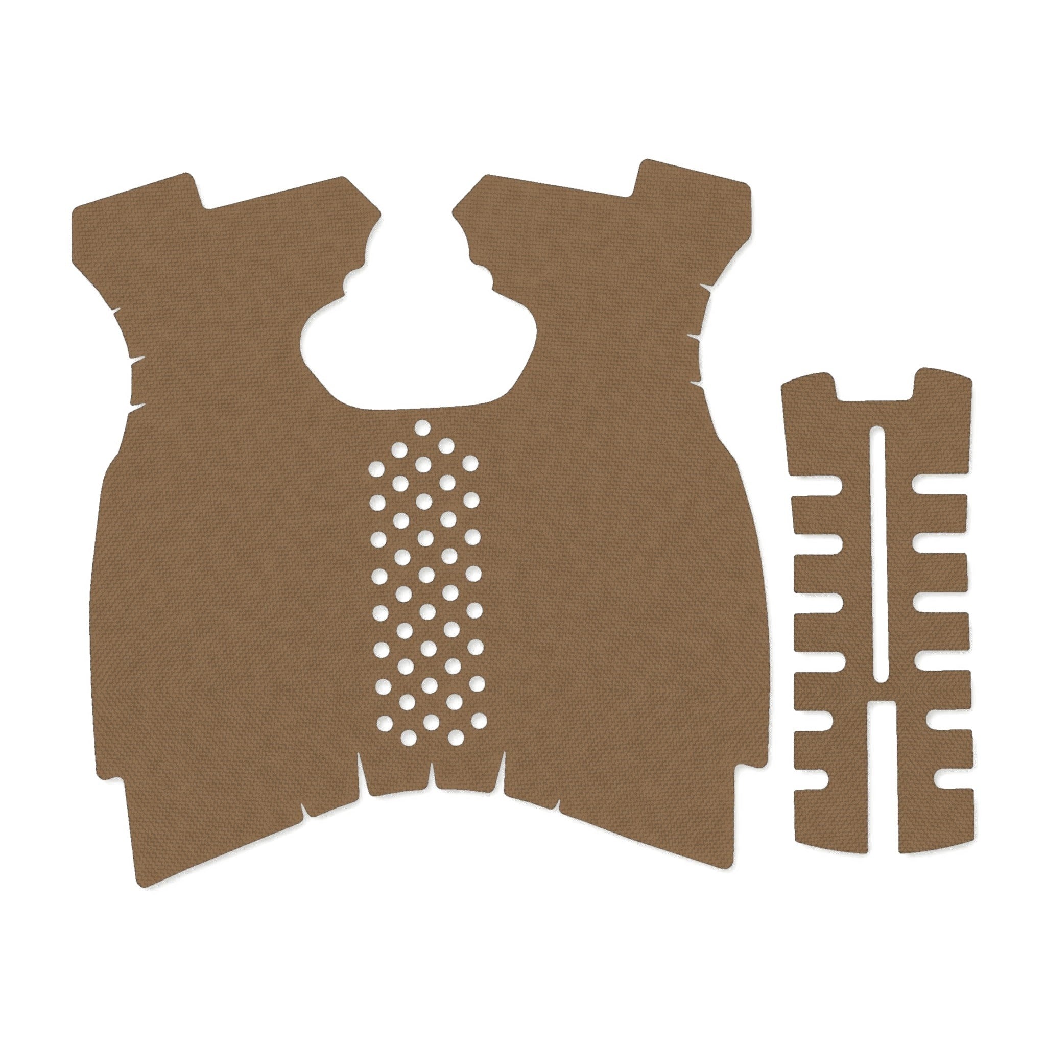 Springfield XDM 9mm/.40 S&W (Full Size) grip wrap kit outline, Coyote