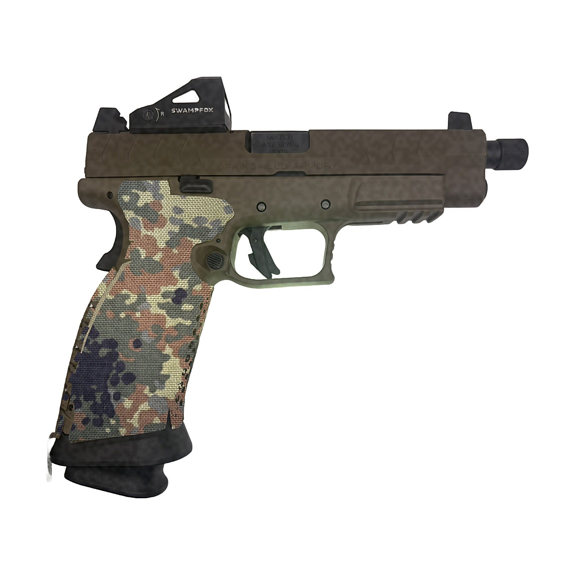 Springfield XDM 9mm/.40 S&W (Full Size) Cordura grip wrap, Flecktarn
