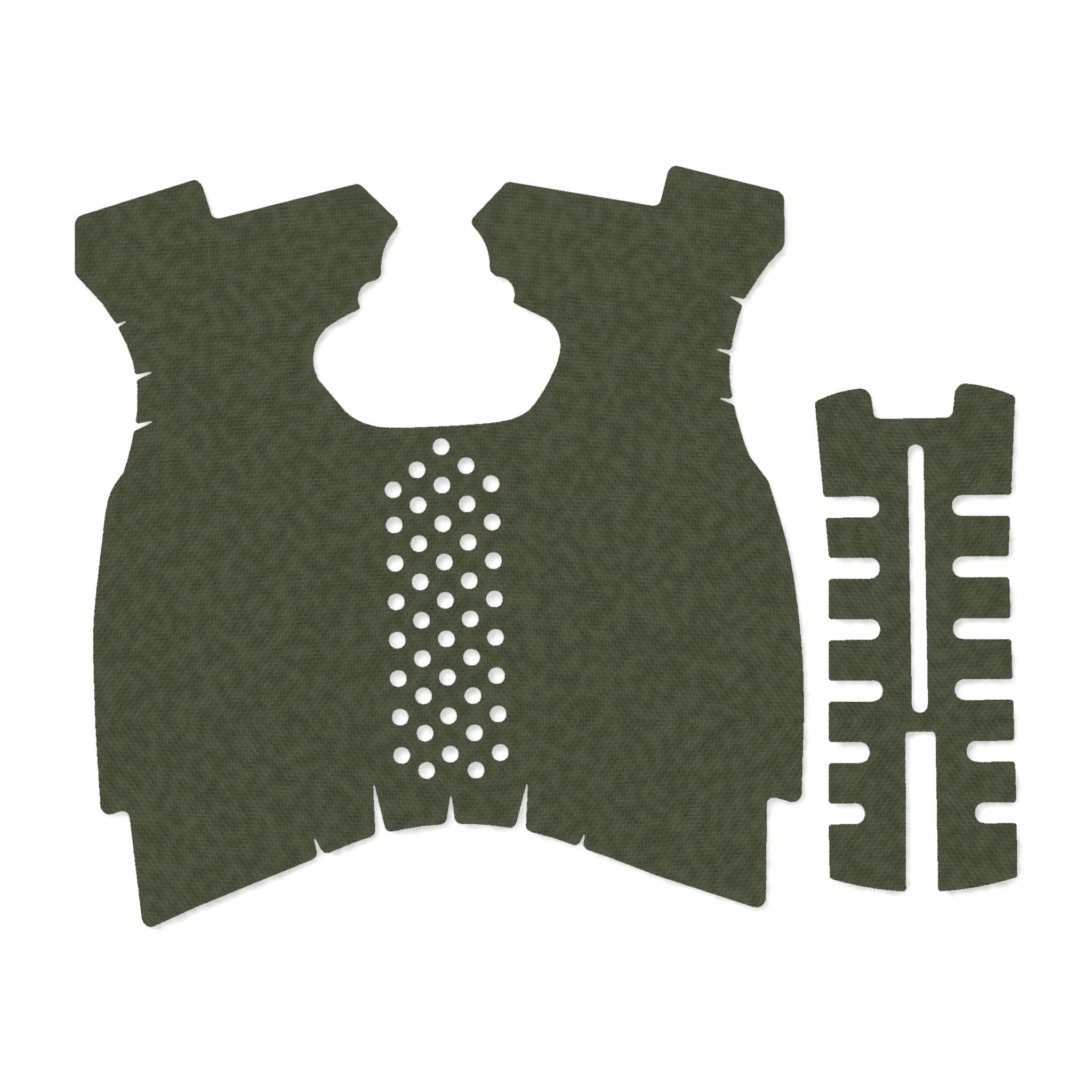 Springfield XDM 9mm/.40 S&W (Full Size) grip wrap kit outline, OD Green
