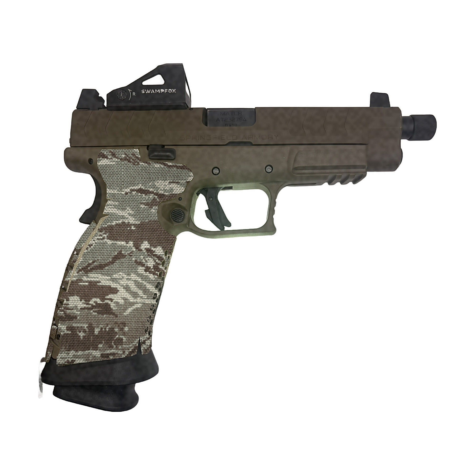 Springfield XDM 9mm/.40 S&W (Full Size) Cordura grip wrap, Tiger Stripe (ABU)