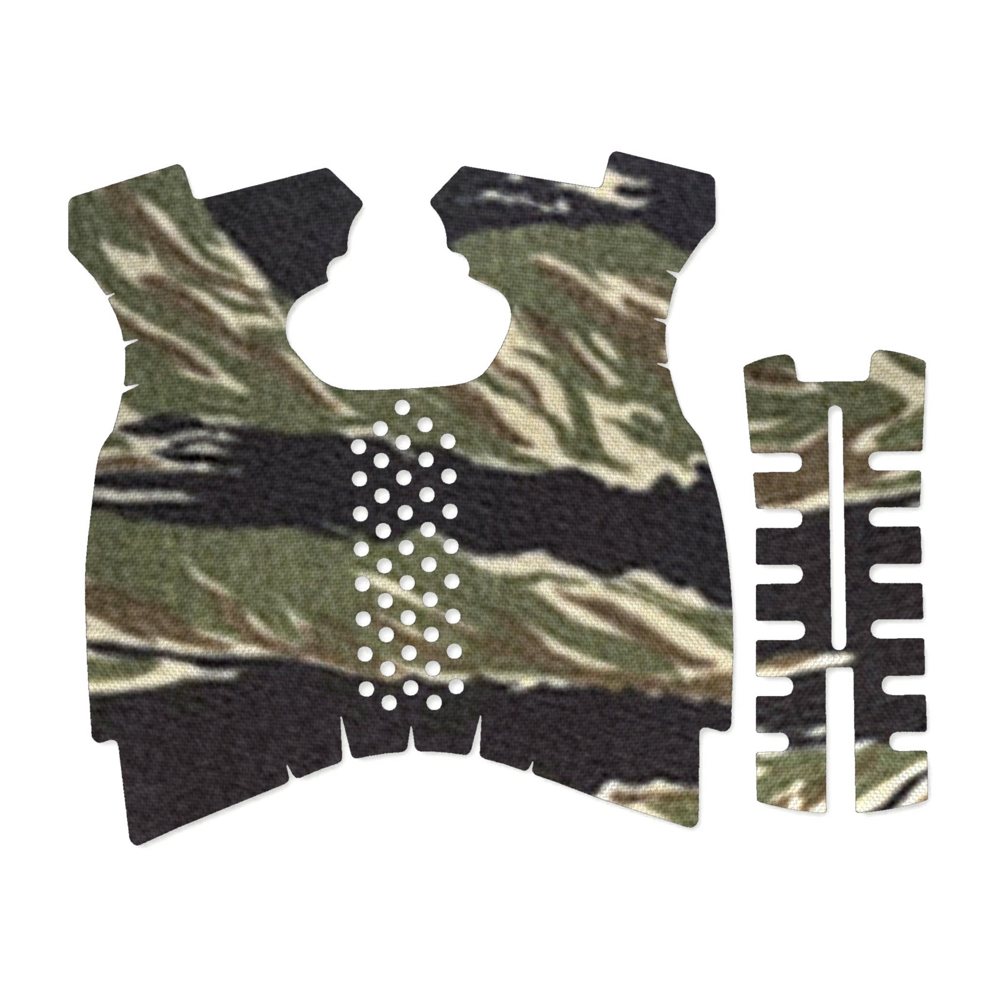 Springfield XDM 9mm/.40 S&W (Full Size) grip wrap kit outline, Tiger Stripe (Green/Black)