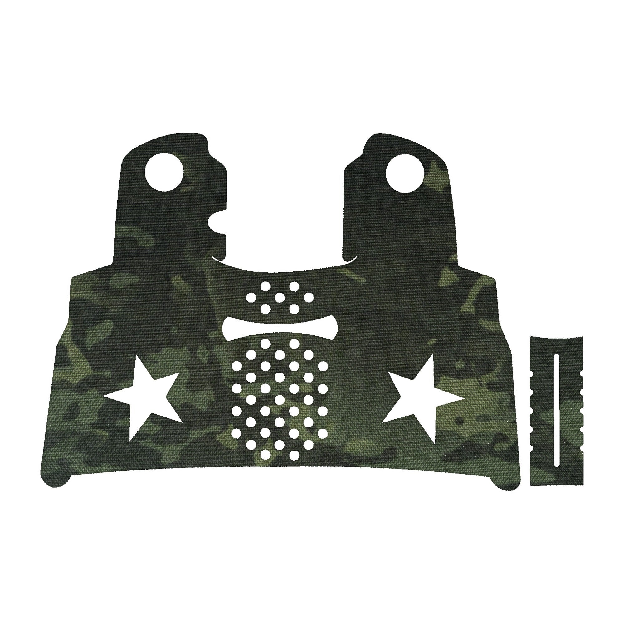 Staccato C2 grip wrap kit outline, MultiCam Black